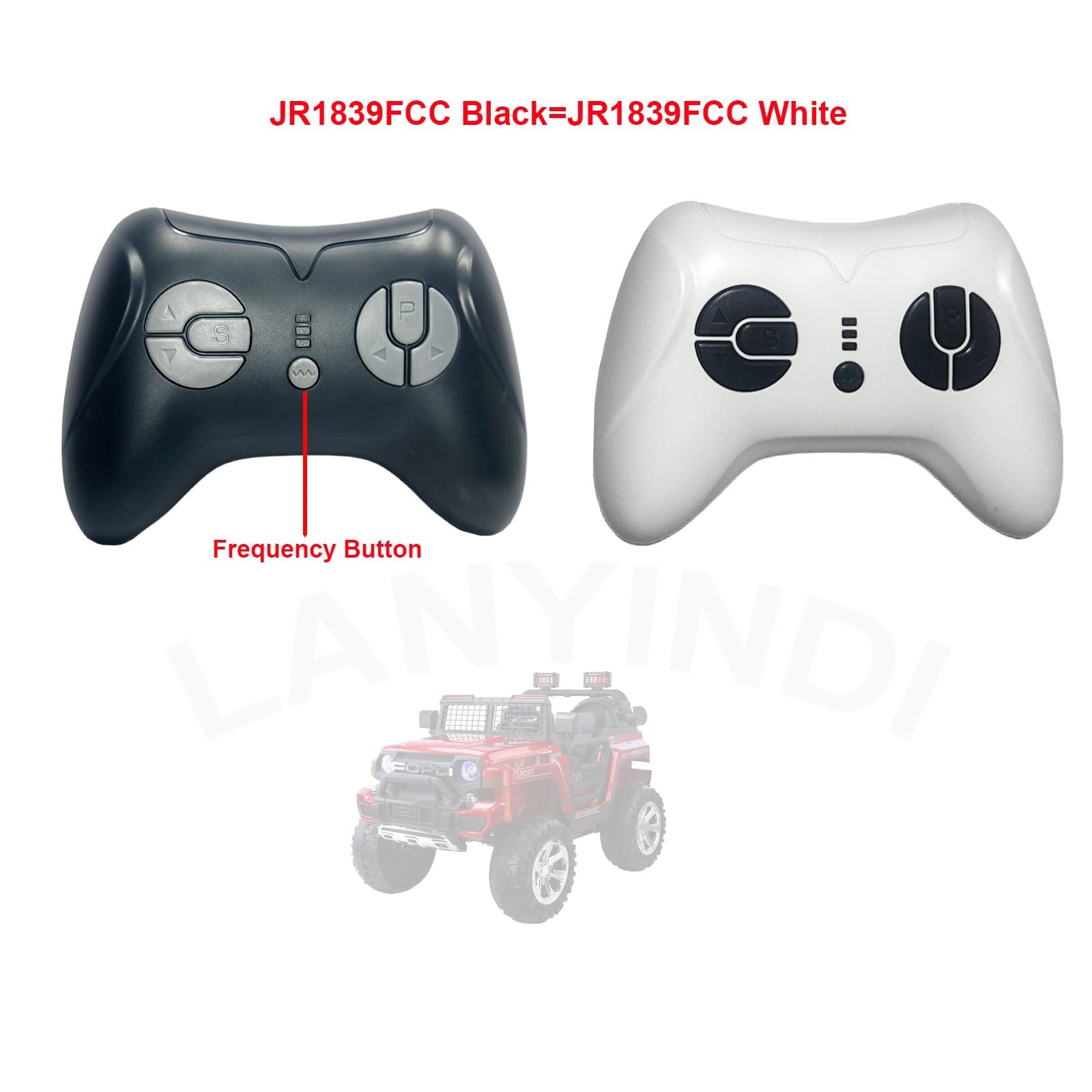 JR1839 2.4G Bluetooth Remote Control for Ride On Toy Cars 12V 24V Power…