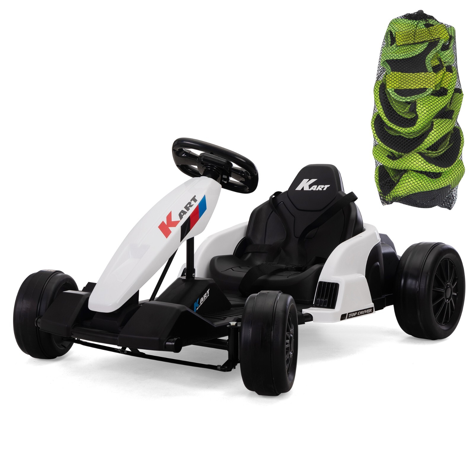 TOBBI 24V Kids Ride On Electric Drifting Go Kart Racing Car for Kids 4-16 Years