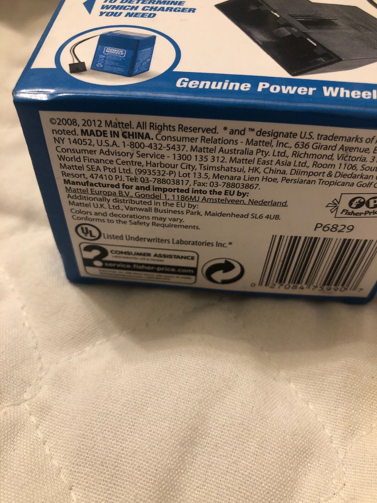 Fisher Price Power Wheels 6-Volt Battery Charger Toddler Blue P6829 6 Volt OEM