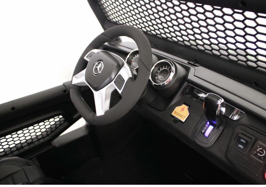 24v ride on Mercedes-Benz Unimog 4×4 Black UTV.