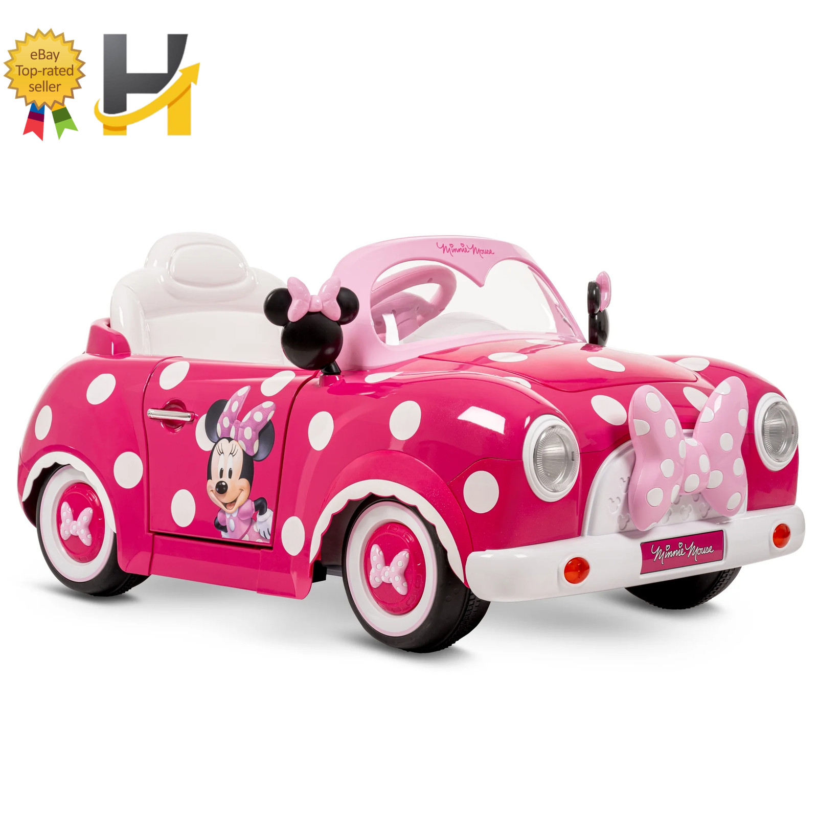 Disney Minnie Mouse Convertible Ride On Car 6 Volt Electric Toy For Kids Age 3+