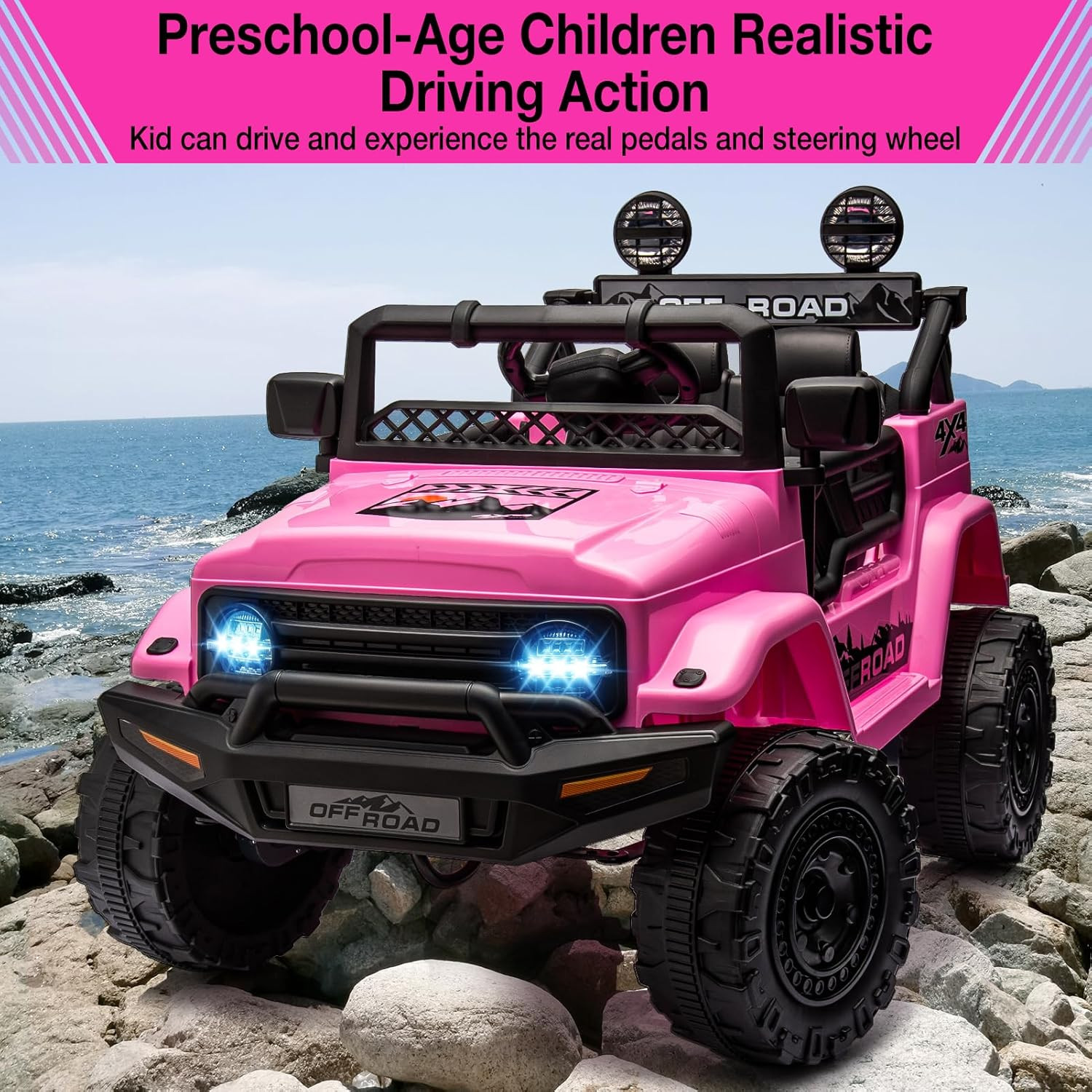12V Kids Ride on Truck Car with Remote Control – Electric Ride on Toys for Toddl