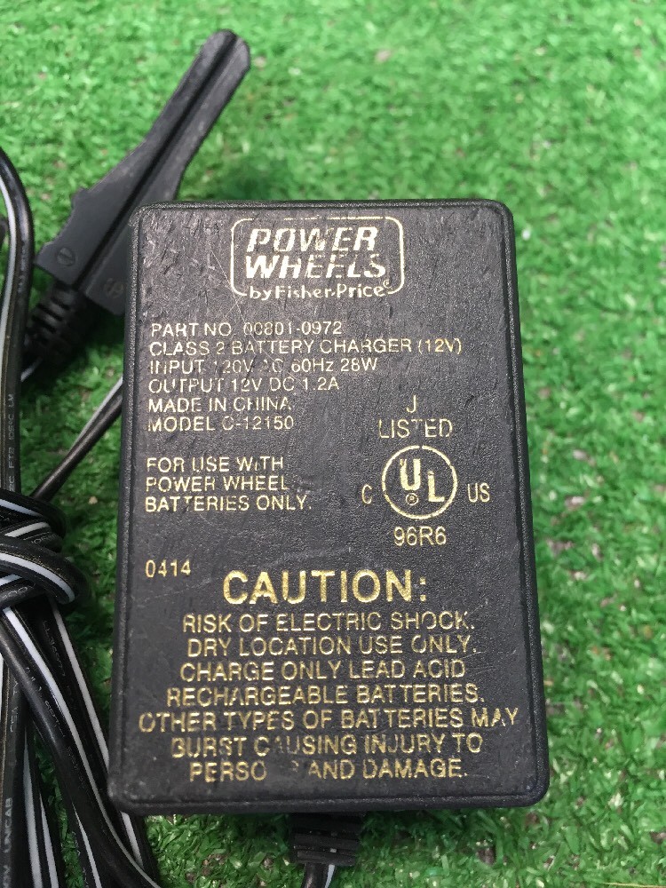 Fisher Price Power Wheels 00801-0972 Class 2 12V Charger Model C-12150
