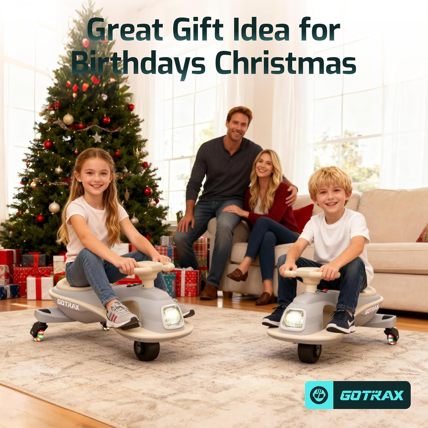 Gotrax WG1 Electric Wiggle Car for Kids, 12V Big Battery up to 120Min Playtime,