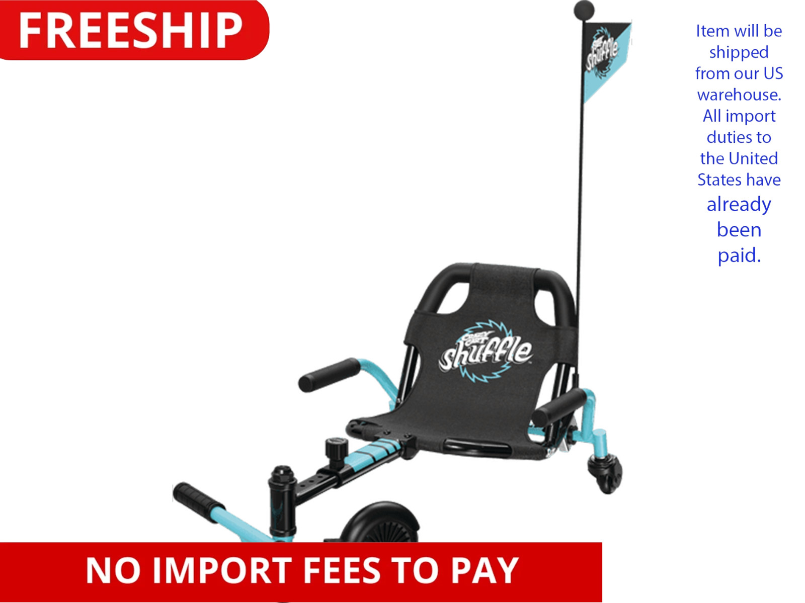 Crazy Cart Shuffle by Razor, Kid-Powered Drifting Go-Kart, Ride-on for Ages 4+