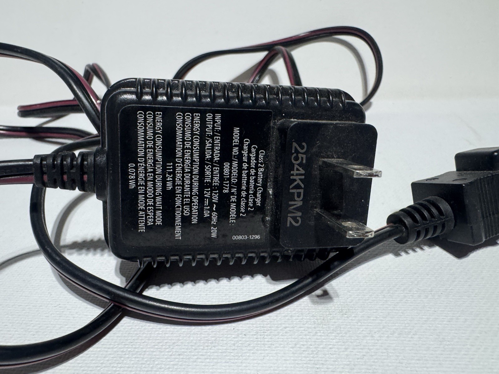 Power Wheels Fisher Price 12 Volt 12V Battery Charger 00801-1778 Genuine T6