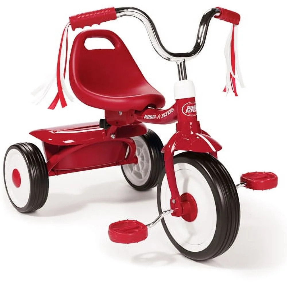 Ready to Ride Folding Trike – Fully Assembled Red Toddler Tricycle