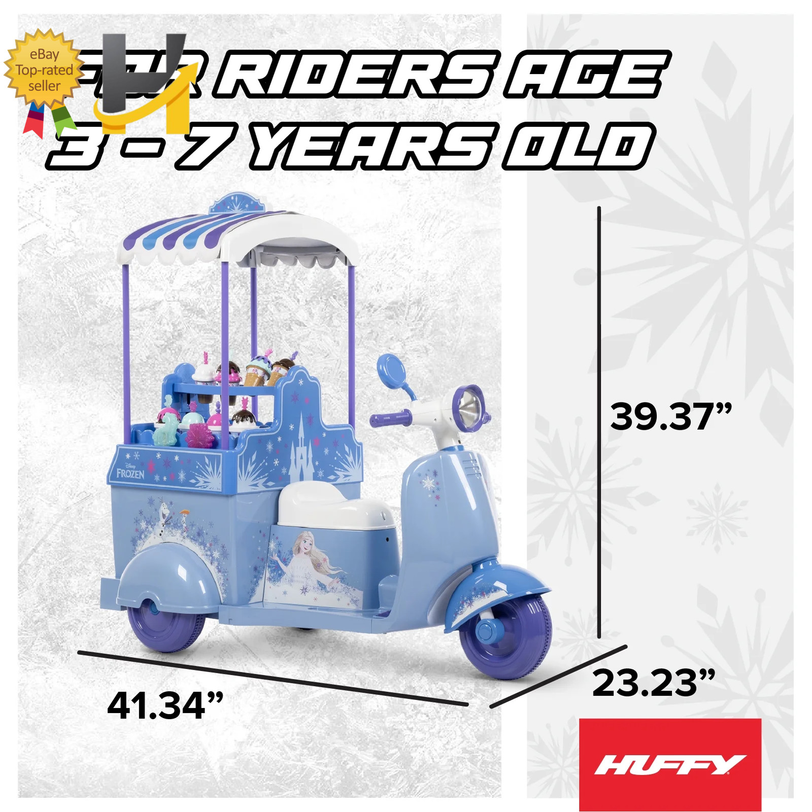 6V Disney Frozen Ice Cream Cart Battery Ride-On Toy Ice Cream Toys FREE SHIPPING
