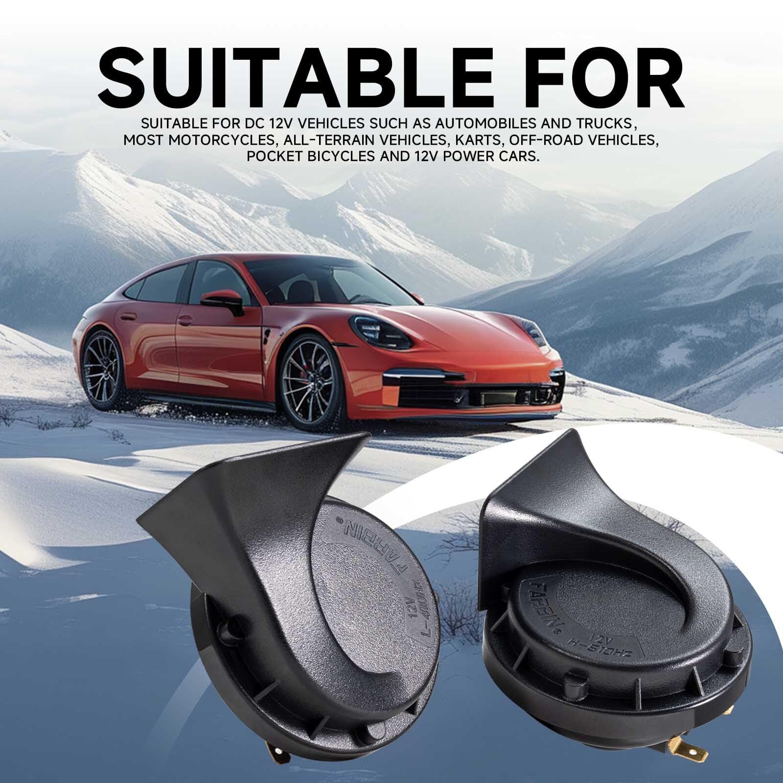 Snail Electric Horn Universal Fit for Car12V Black Train Horn for MotorcycleW…