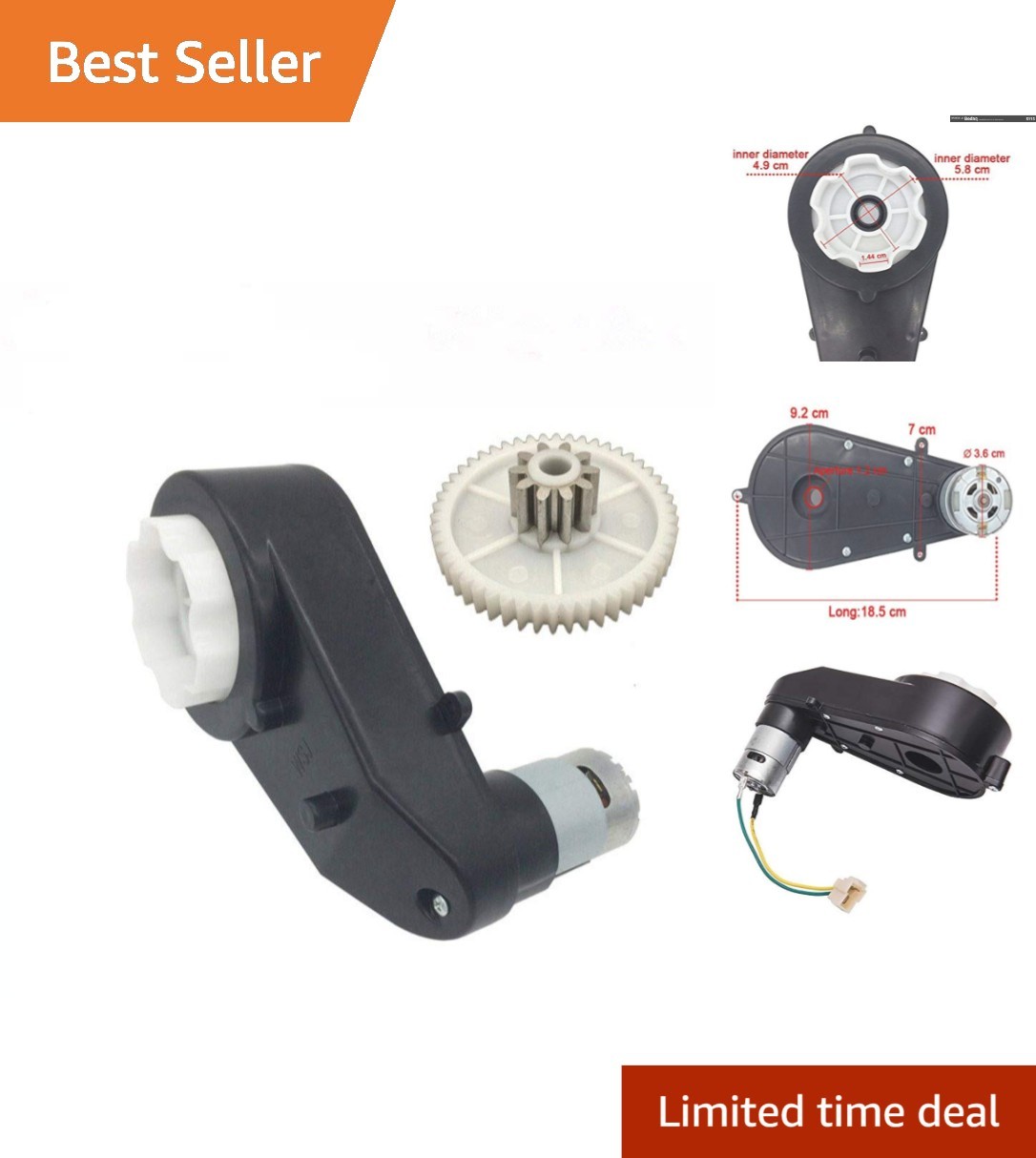 24V 30000RPM Gearbox Motor for Children’s Ride-On Cars – Lightweight & Durable