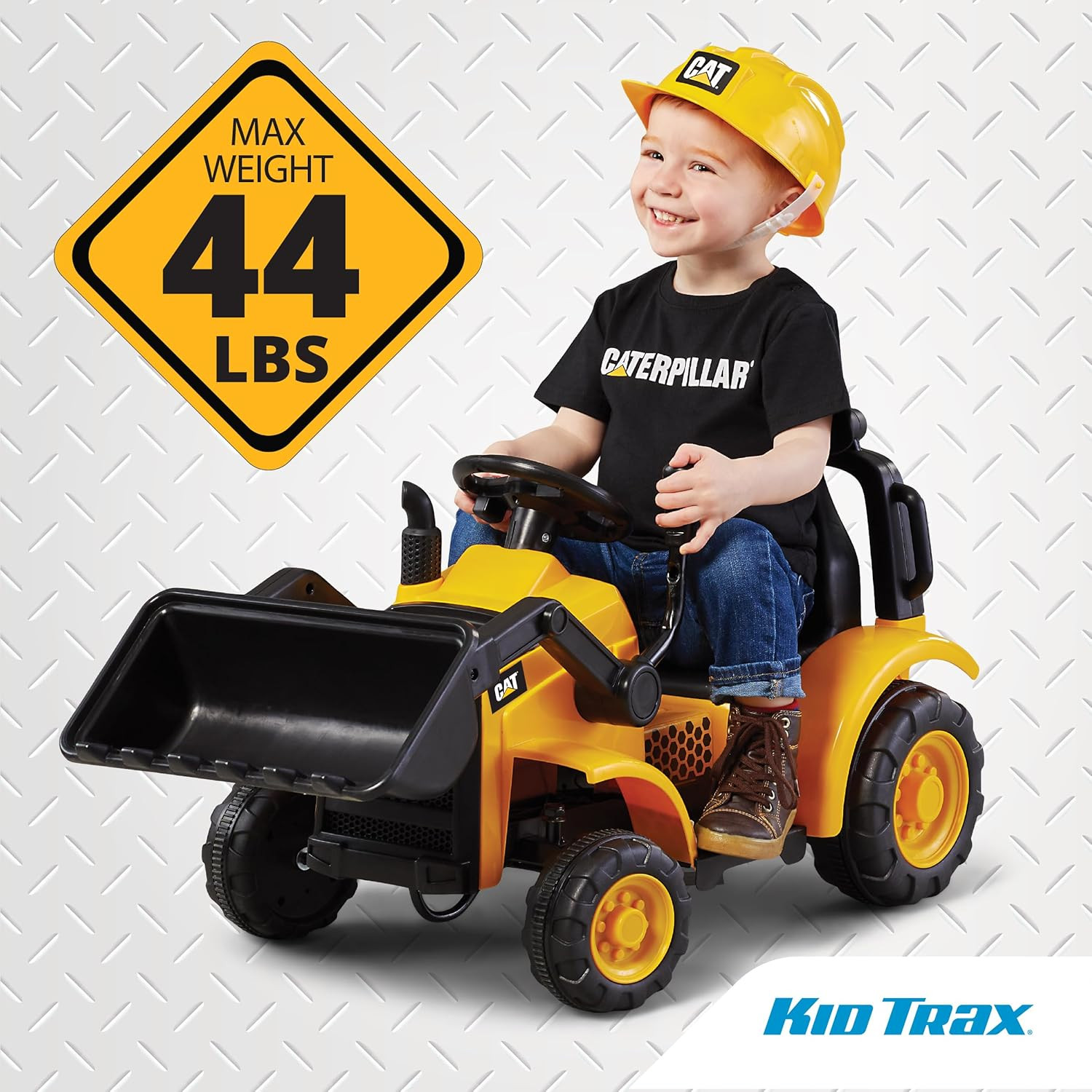 6V CAT Frontloader Ride-On Toy for Kids, Ages 18-36 Months, Max Weight 44 Lbs, E