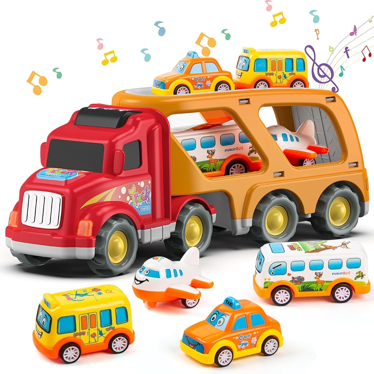 Exciting 5-in-1 Carrier Truck & Mini Cars for Toddlers – Ideal Gift for Ages 3-6