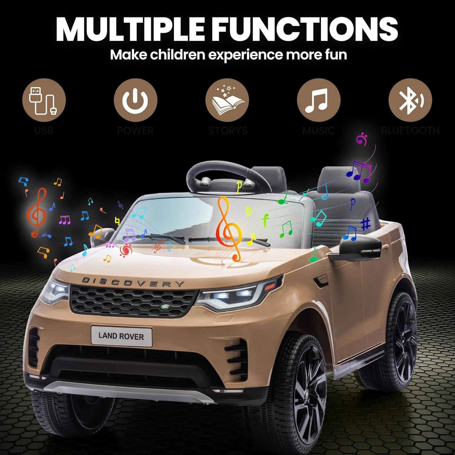 Ride on Car for Kids -12V Licensed Land Rover Electric Ride on Toy with Parental
