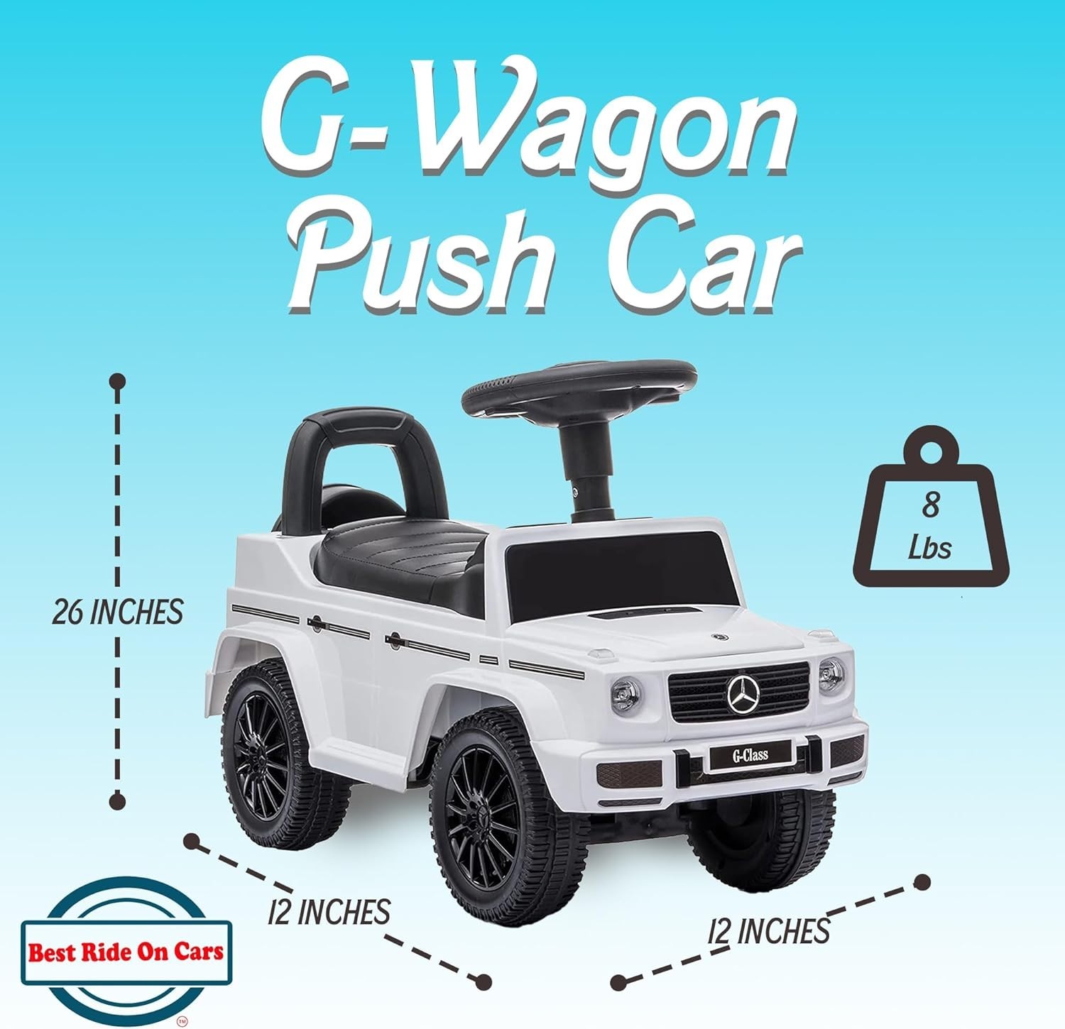 Kids Mercedes G-Wagon Ride On with Lights, Horn & Storage