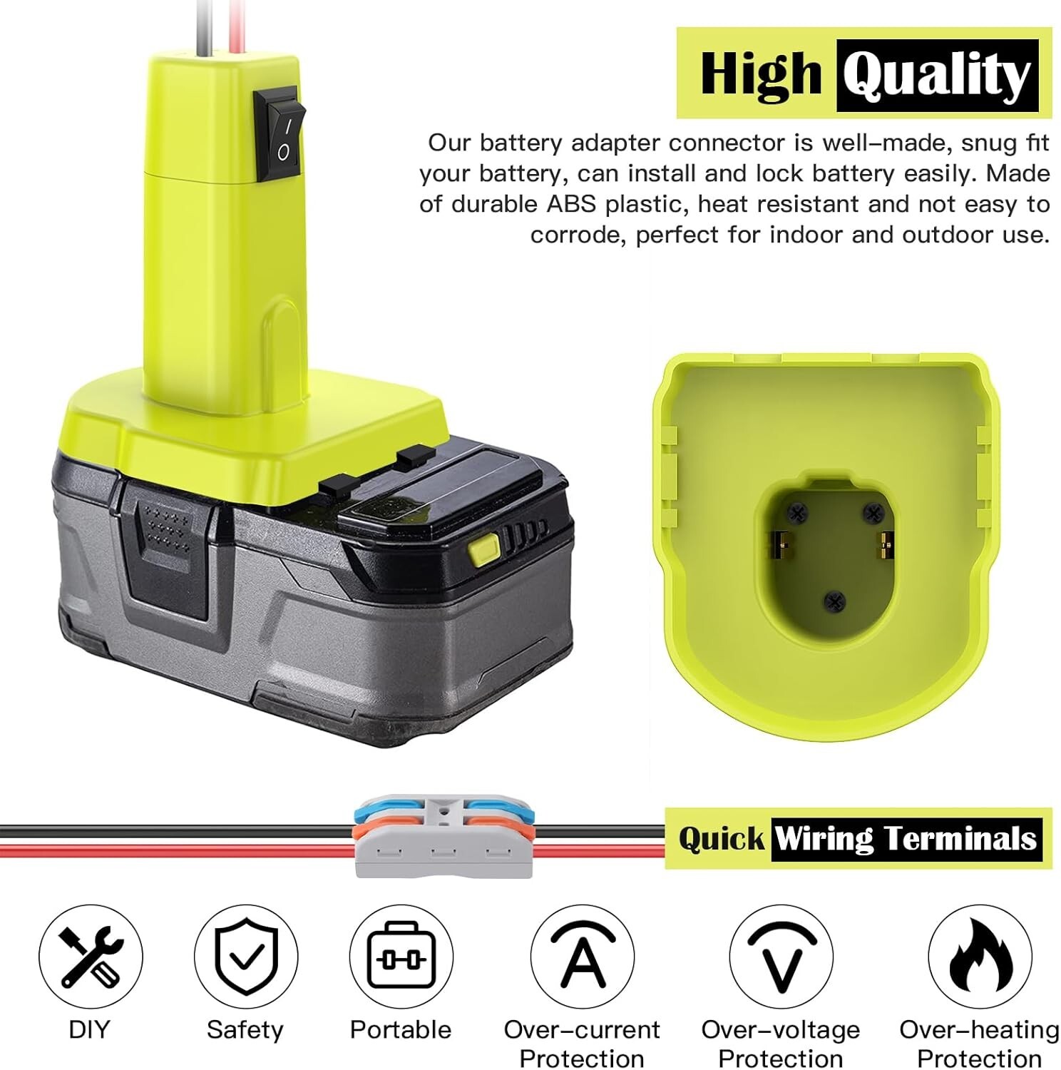 Power Wheels Adapter for Ryobi 18V Battery Conversion Kit High Power DIY Toy
