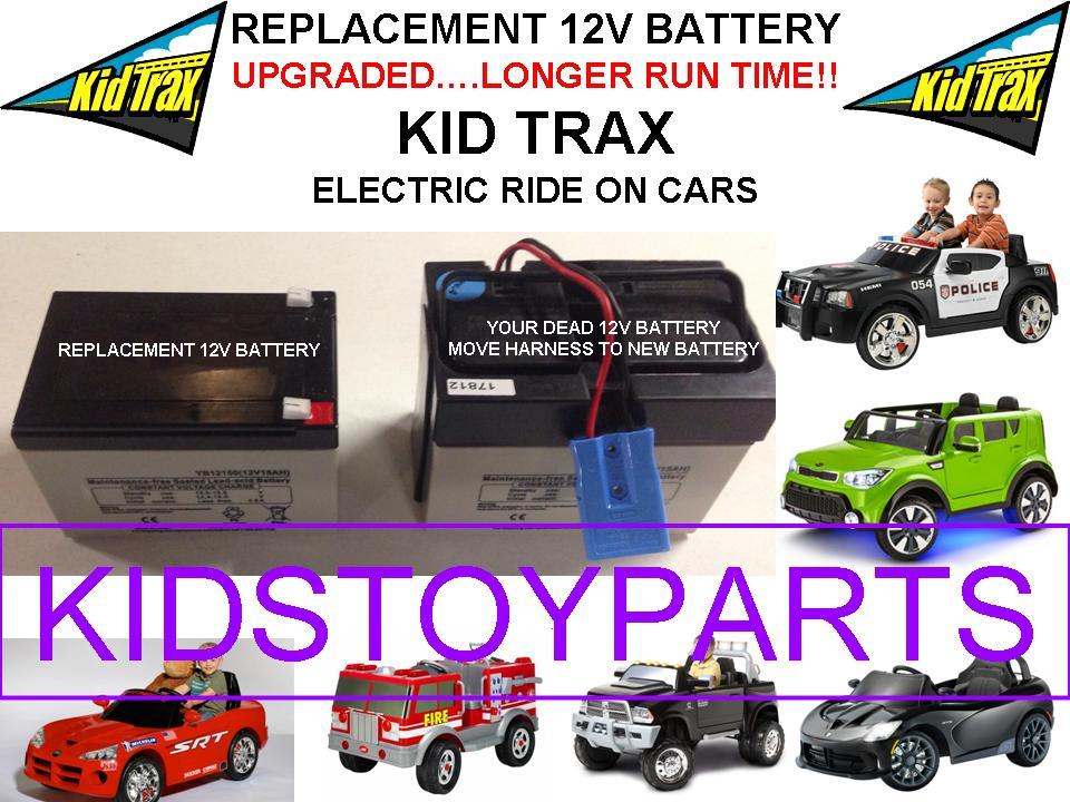 LONG LASTING REPLACEMENT KID TRAX 12 VOLT RECHARGEABLE BATTERY BRAND NEW
