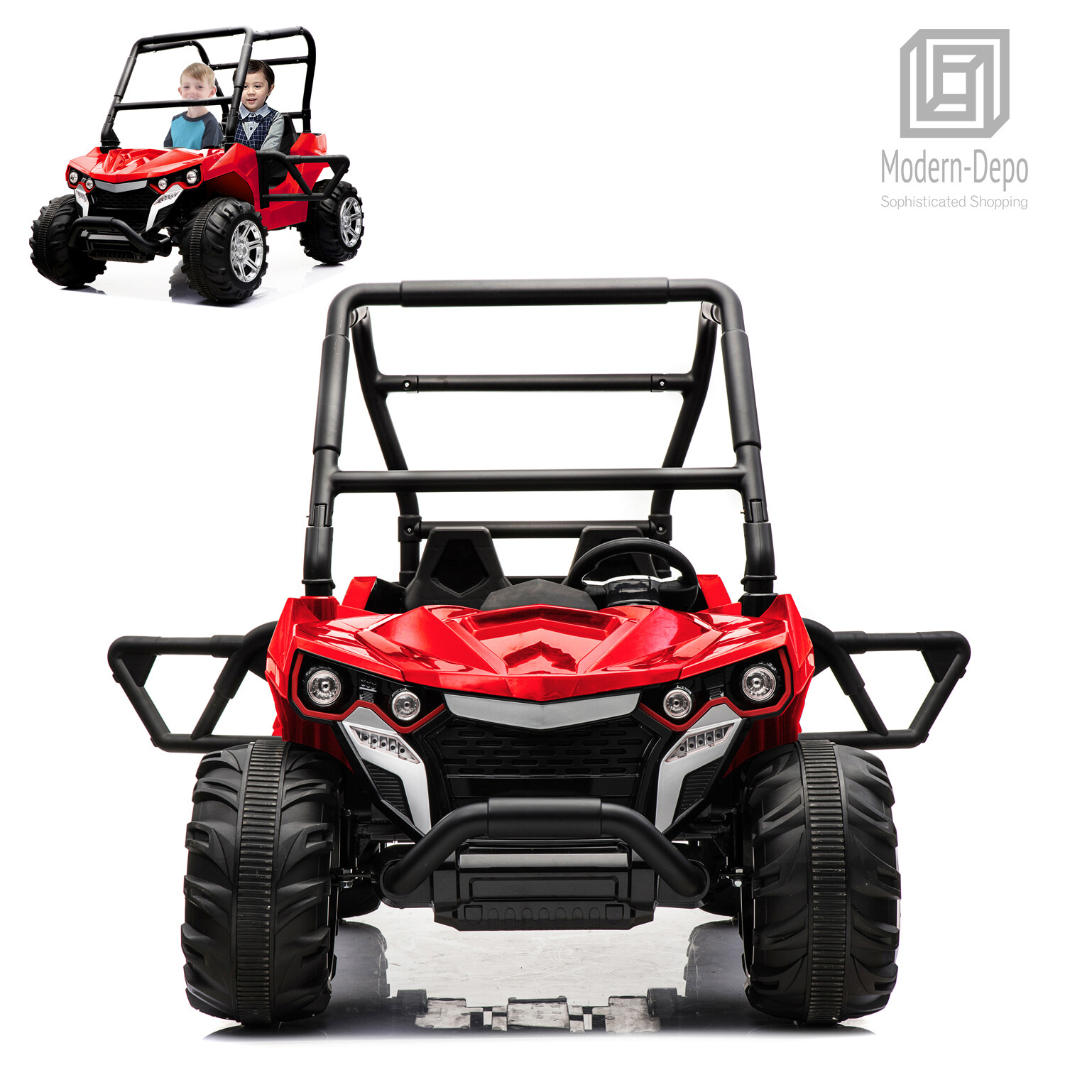 12V ATV Quad Kids Electric Ride On Car with Remote Control, 2 Seats, MP3, USB