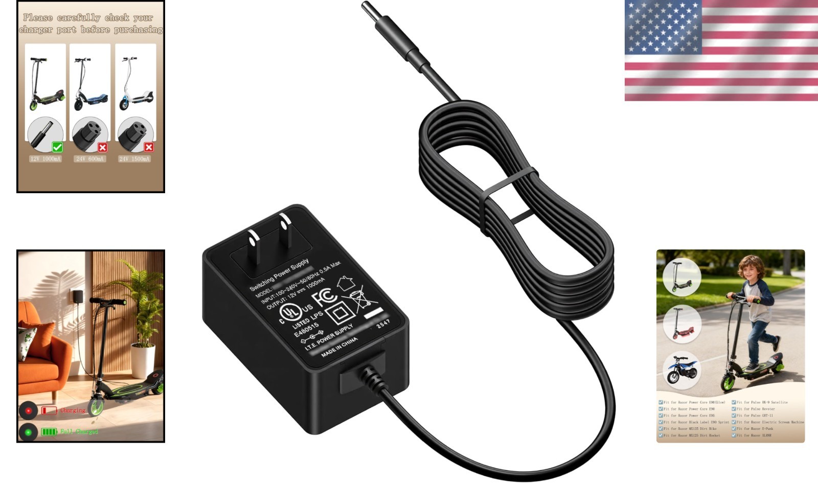 Razor Power Core E90 E95 Charger Replacement