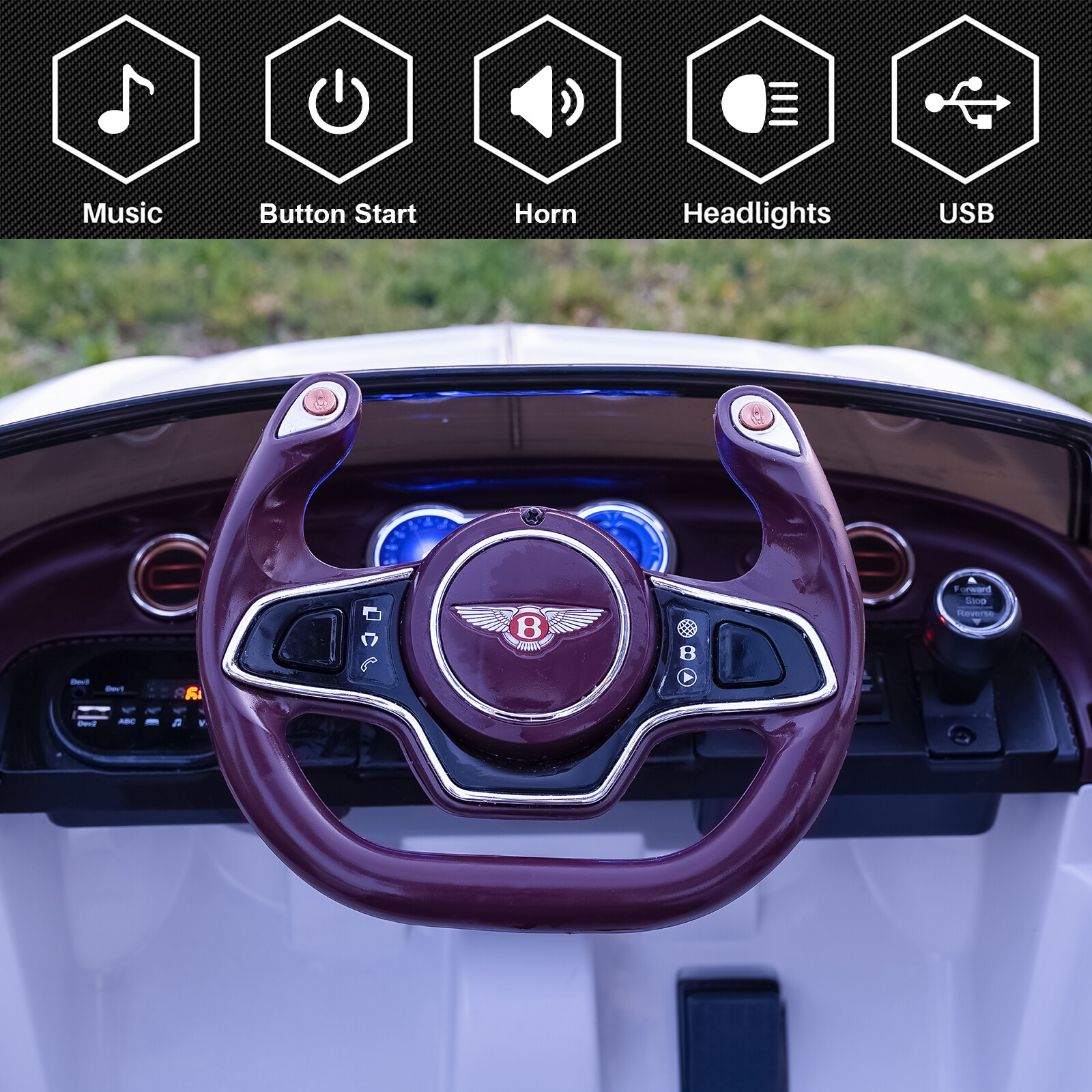 Electric Ride on Car LICENSED Bentley Style 12V Battery Powered w/Remote Control