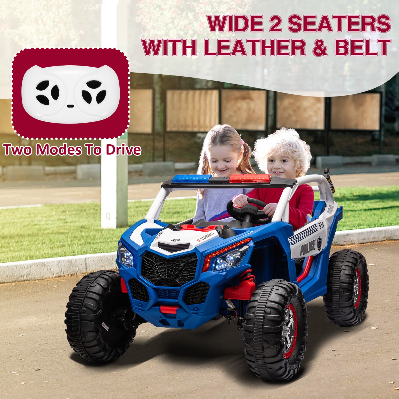 24V 2 Seater Kids Ride On UTV Car With Remote Control Powerful Electric Vehicle