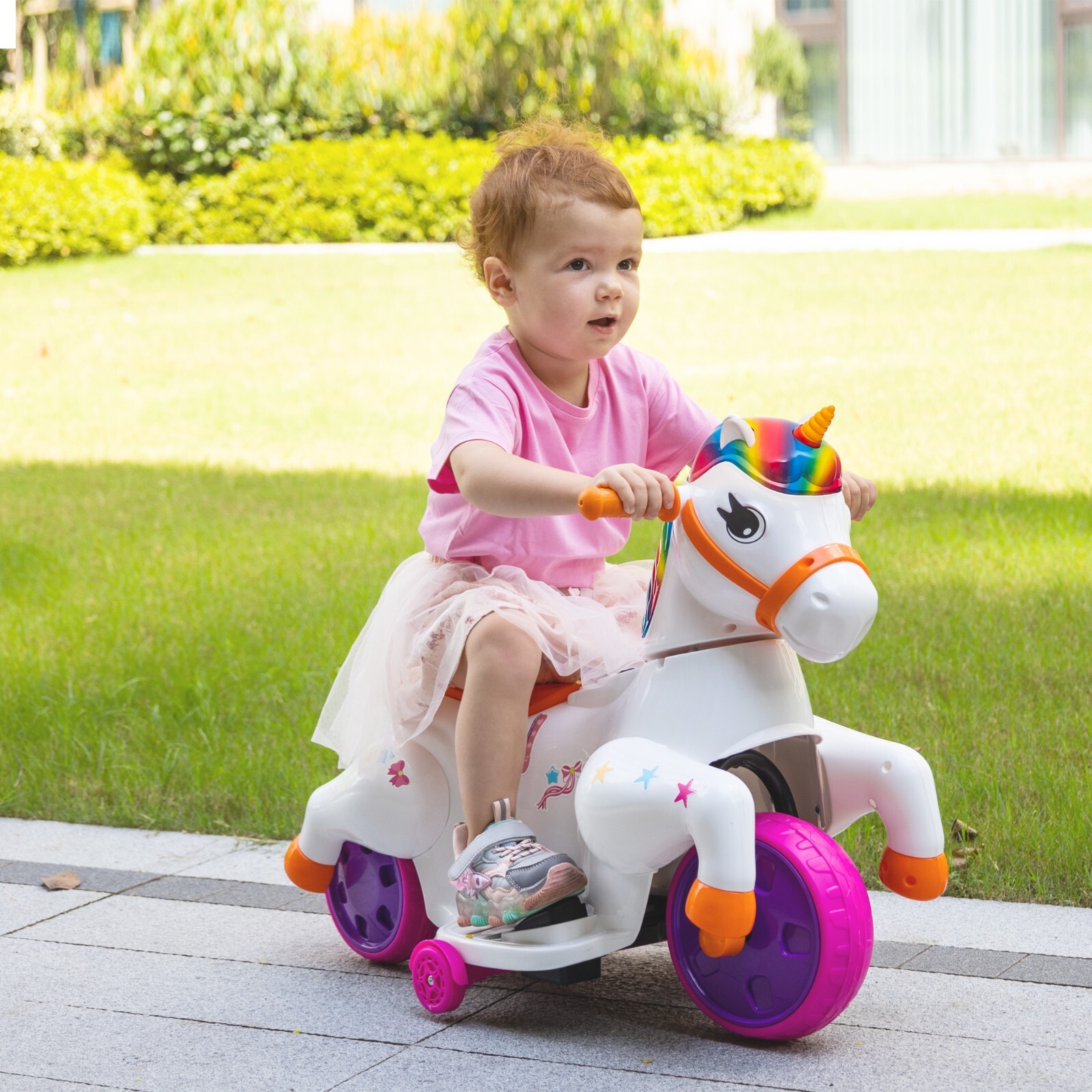 TOBBI Ride on Unicorn Car Baby Rocking Horse Toys for Girls Electric Ride On Toy