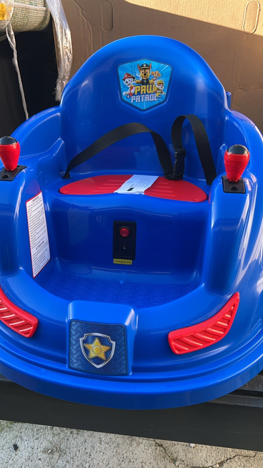 6V Paw Patrol Electric Bumper Car, Battery Powered Ride-on with Charger for Kids