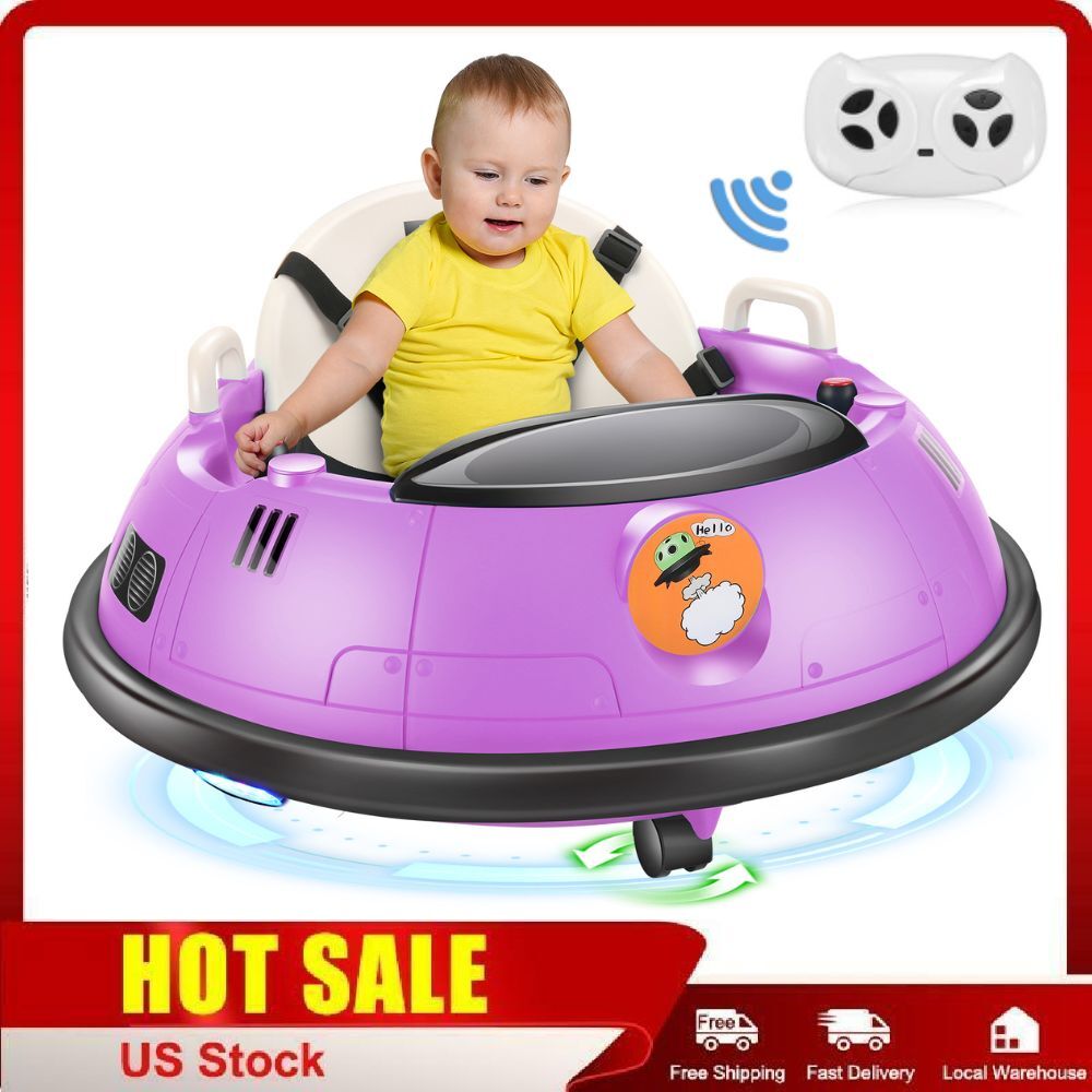 Bumper Car for Kids 12V Battery Baby Electric Bumper Car Toy w/Remote Control
