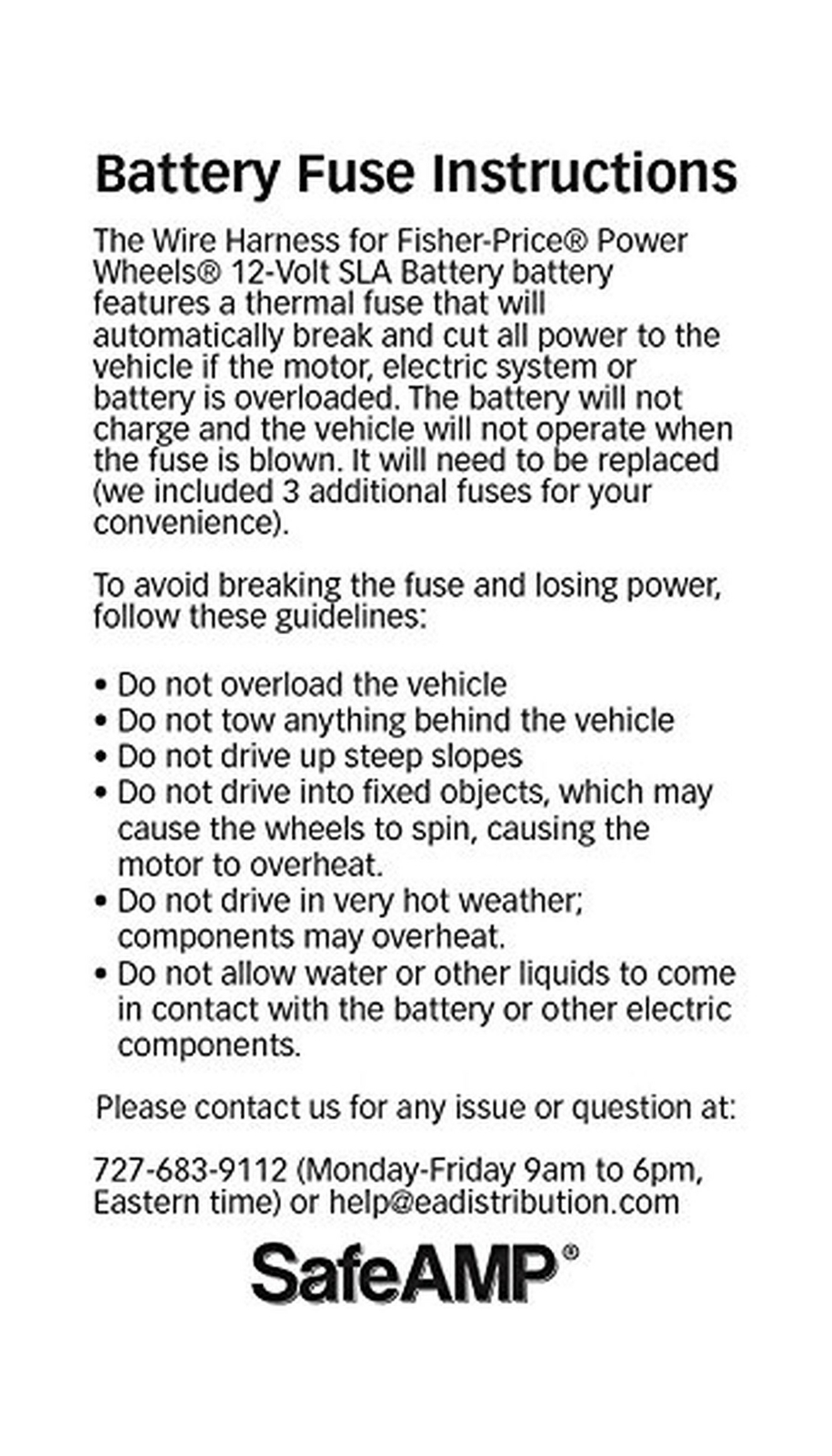 Replacement Battery for Fisher-Price Power Wheels 12-Volt Battery