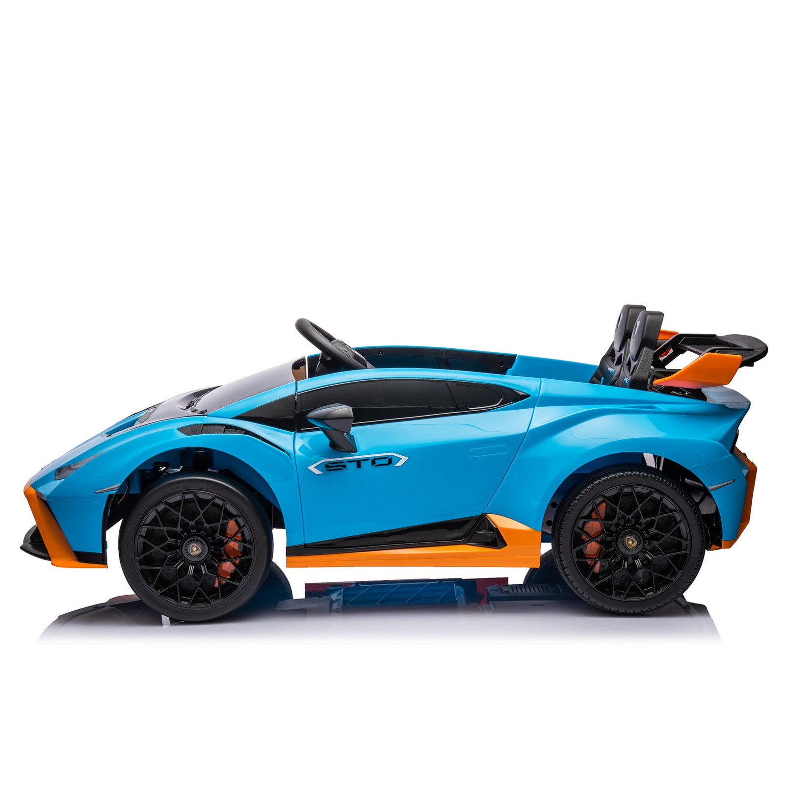 24V Licensed Lamborghini Huracan STO Ride On Super Car 360° Spin Drift LED Music