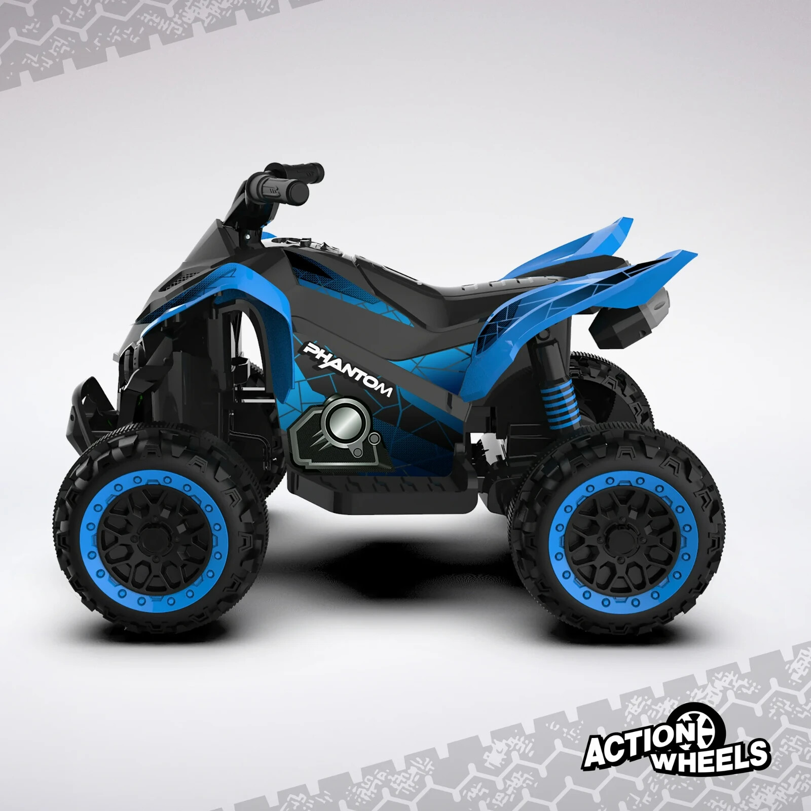 12 Volt Blue Phantom ATV – Action Wheels – Battery Powered for Boys and Girls