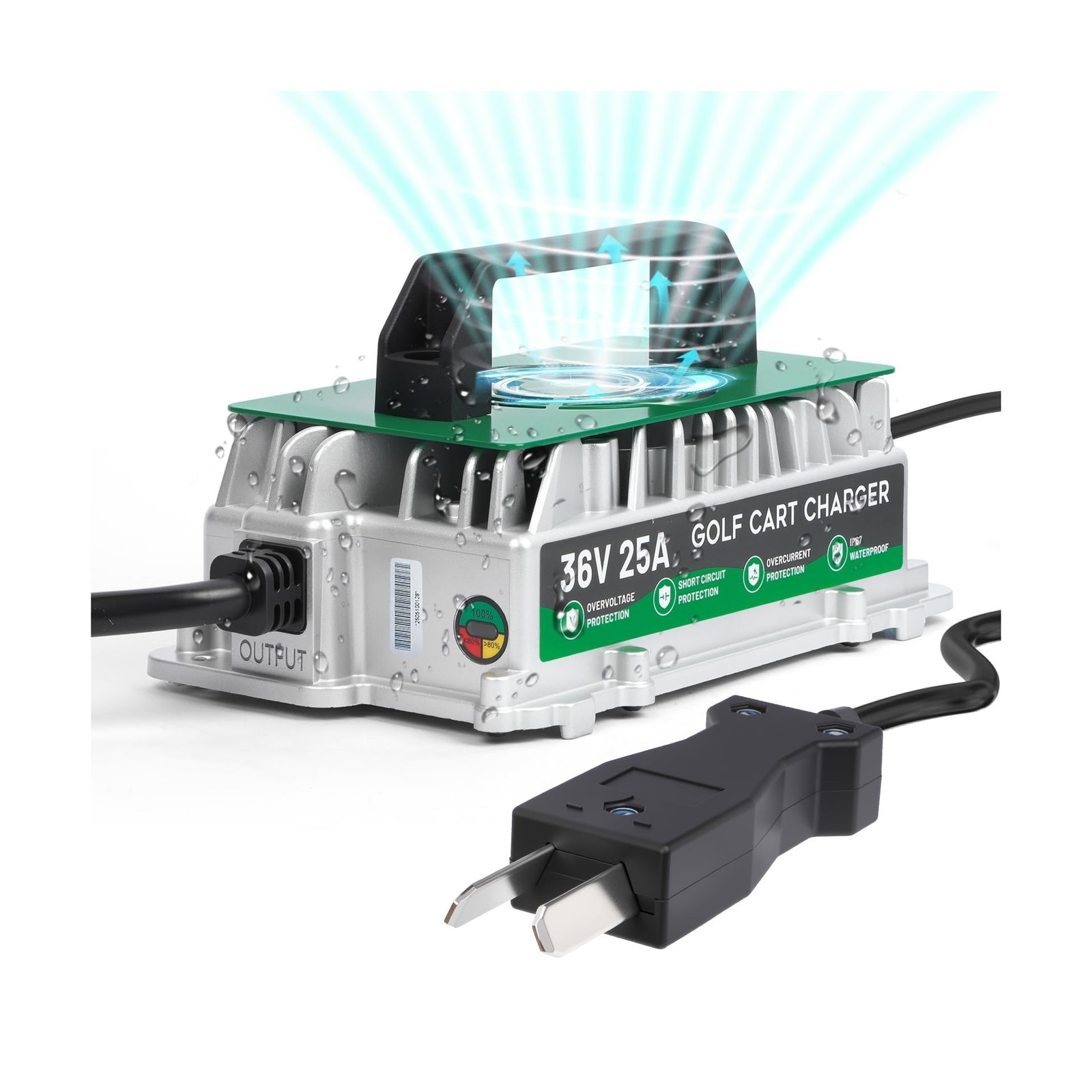 25 AMP 36 Volt Golf Cart Battery Charger, for EZGO/Yamaha/Club Car 36v Golf C…