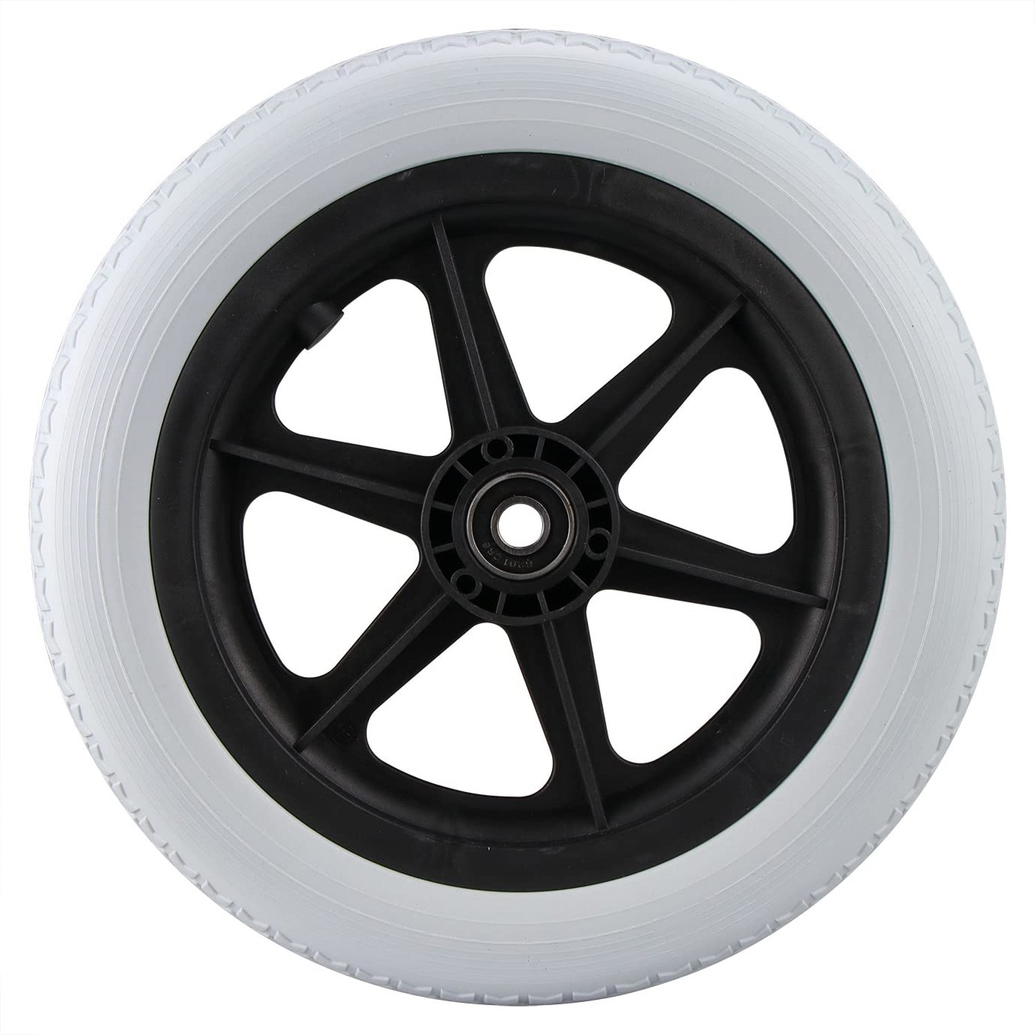 Wheelchair Wheels Assembly (Pair) 12 Inch Rear Wheel 12 1/2 x 2 1/4″ Gray Sol…