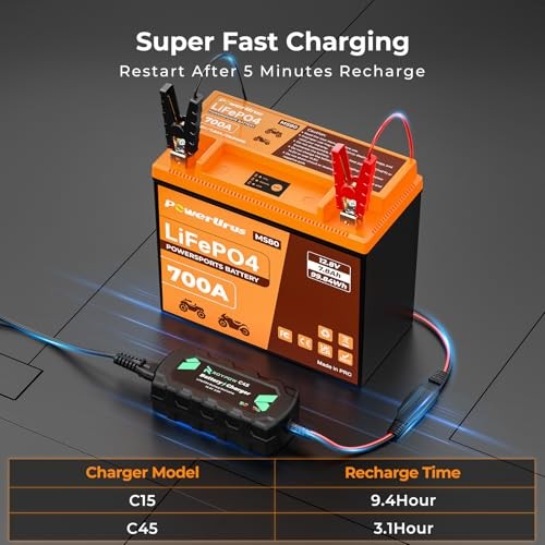 Lithium Motorcycle Battery, 700A Lithium LiFePO4 Motorcycle LiFePO4 MS80