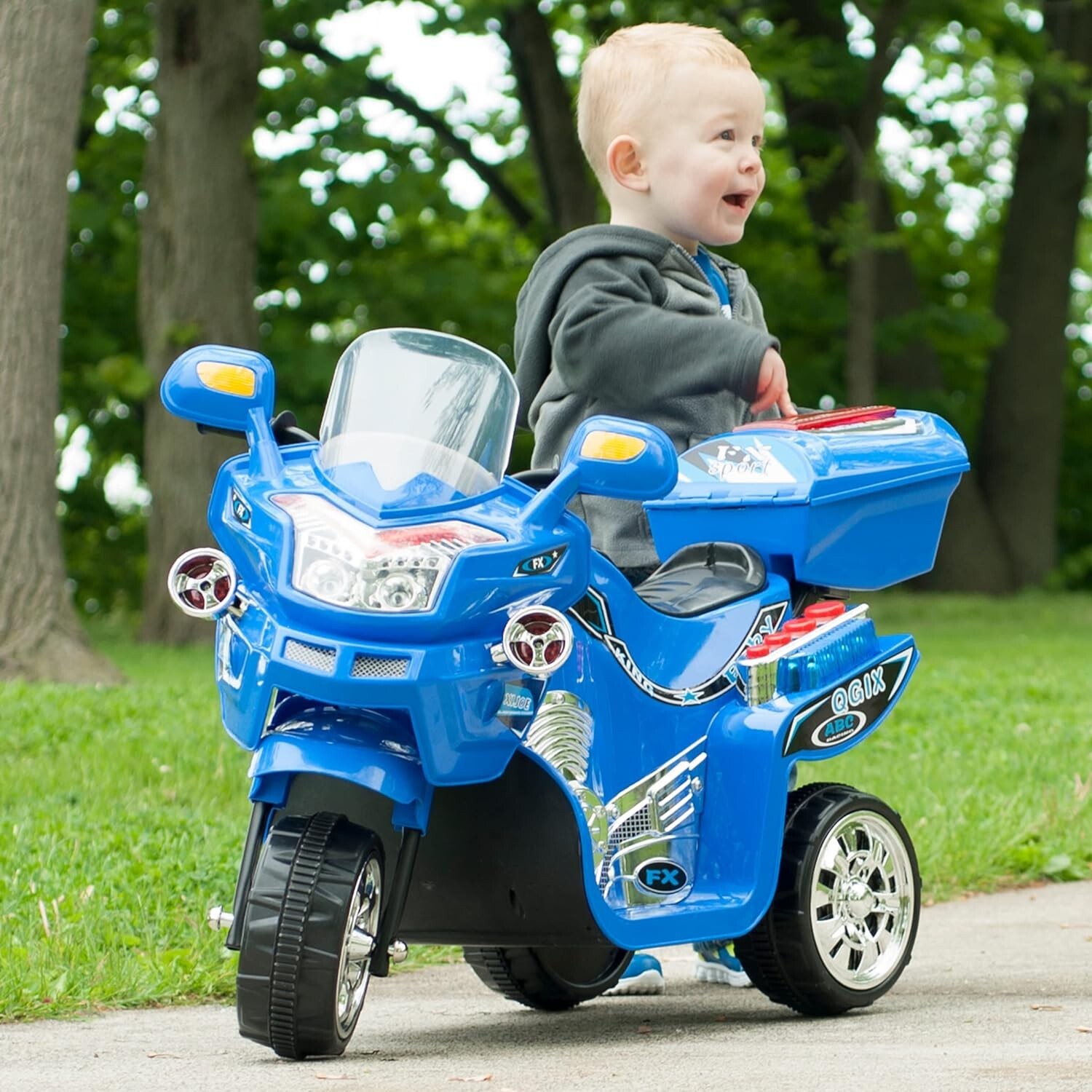 Ride on Toy, 3 Wheel Motorcycle Trike for Kids by Rockin’ Rollers ? Battery P…