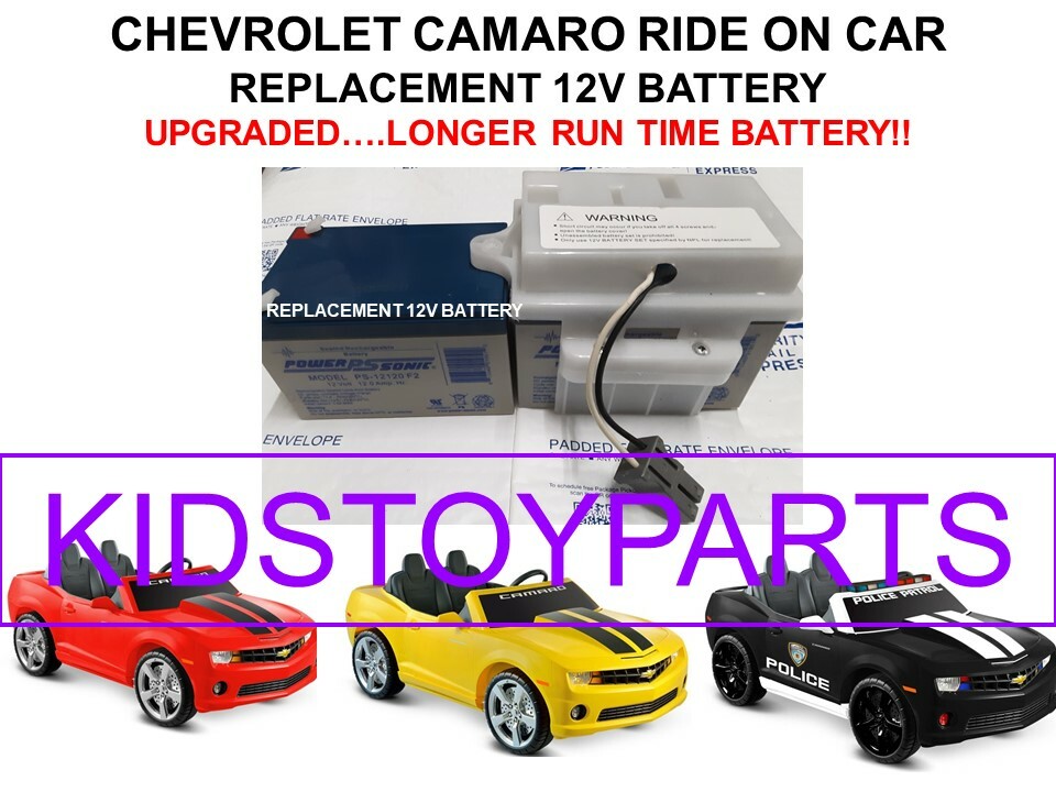 KID MOTORZ 12V REPLACEMENT BATTERY 4 CAMARO KIDS POWERED WHEELS LONGER RUNTIME!!