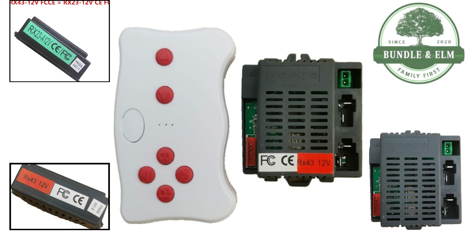 Kids Electric Vehicle Control Box with Bluetooth Remote & Safety Features