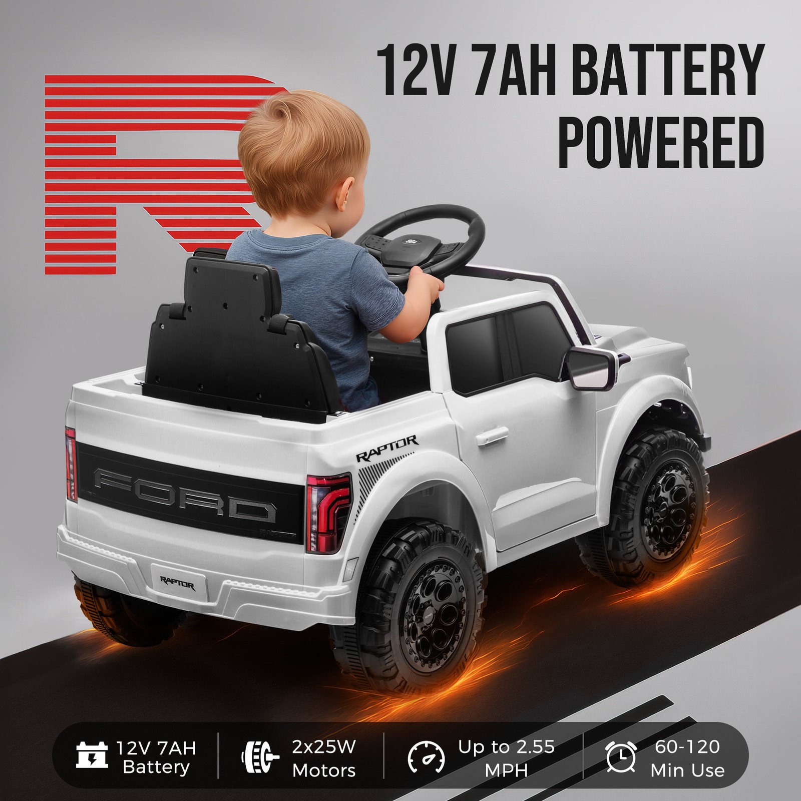 Ford F150 12V Ride On Toy Car Raptor Electric Powered Truck Remote Control