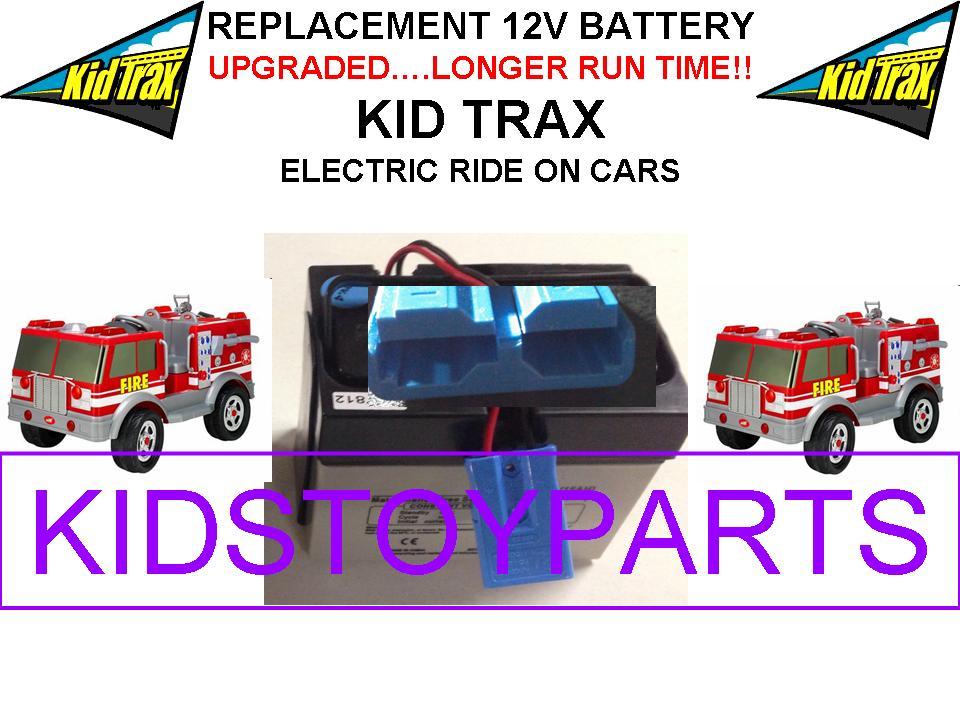 NEW! LONG LASTING FIRE TRUCK KID TRAX 12 VOLT OEM RECHARGEABLE BATTERY BLUE PLUG
