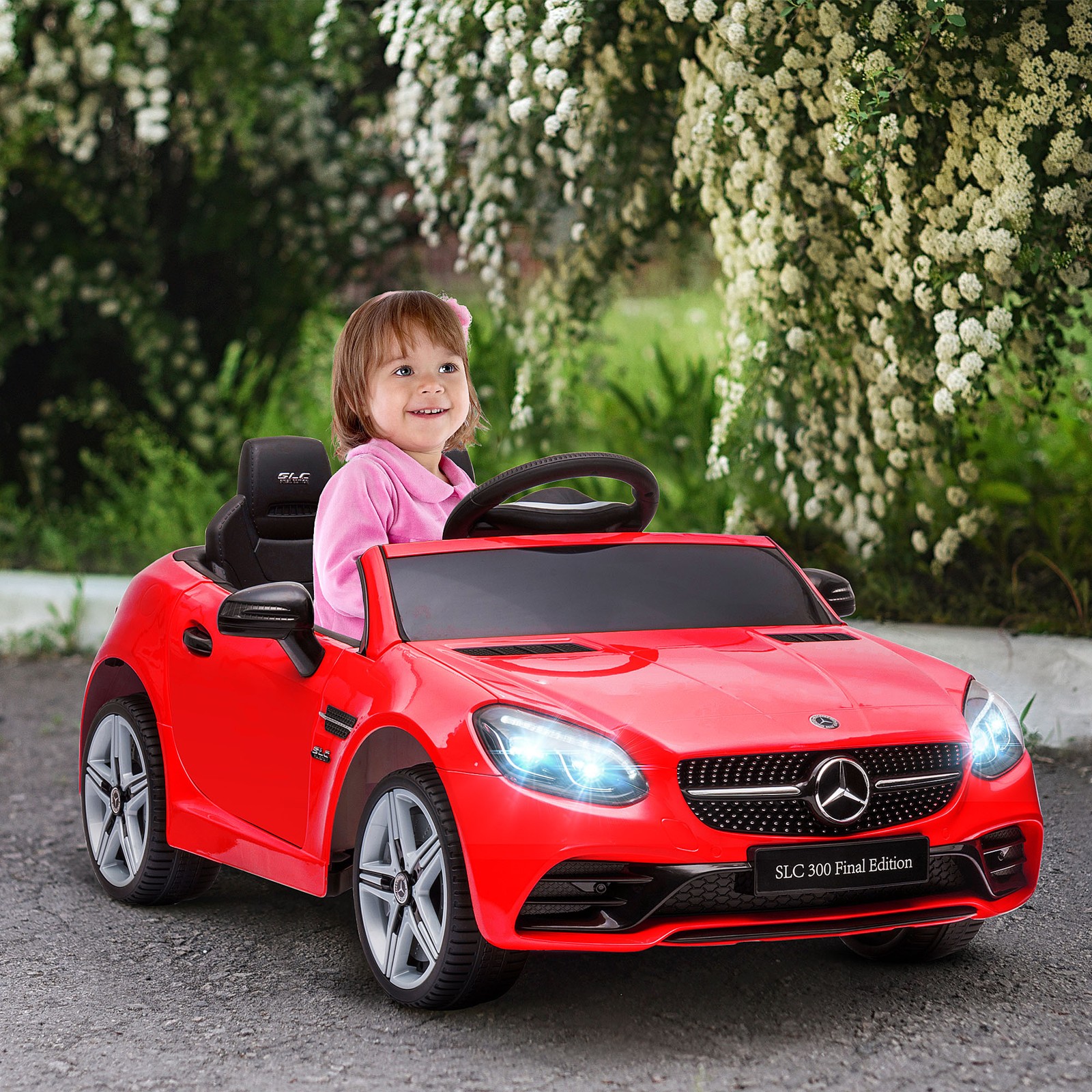 12V Ride On Toy Car for Kids with Remote Control, Red