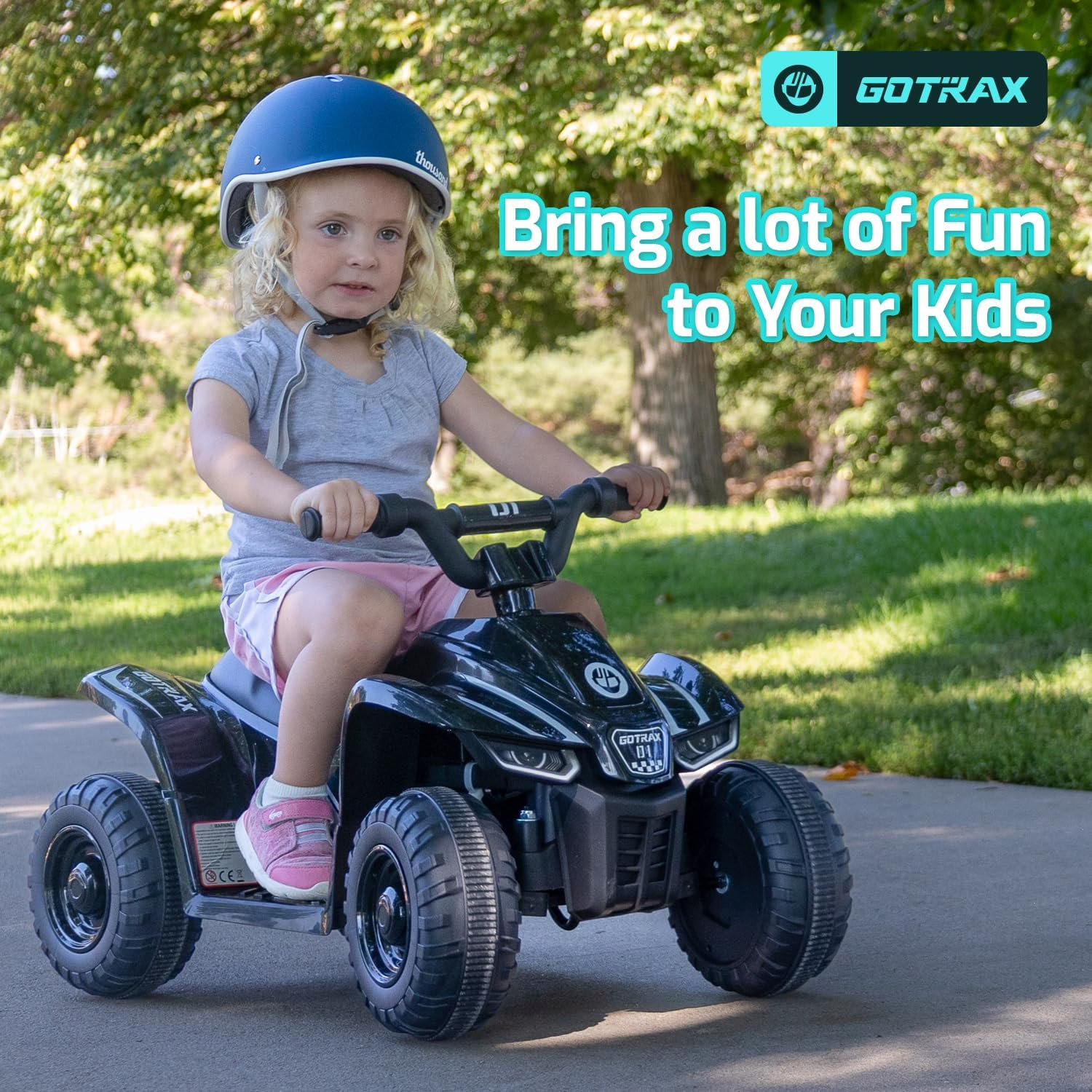 Gotrax RT1 Ride on Toys for Toddlers 1.5-4, Safe 12V Lead-Acid Battery up to 80