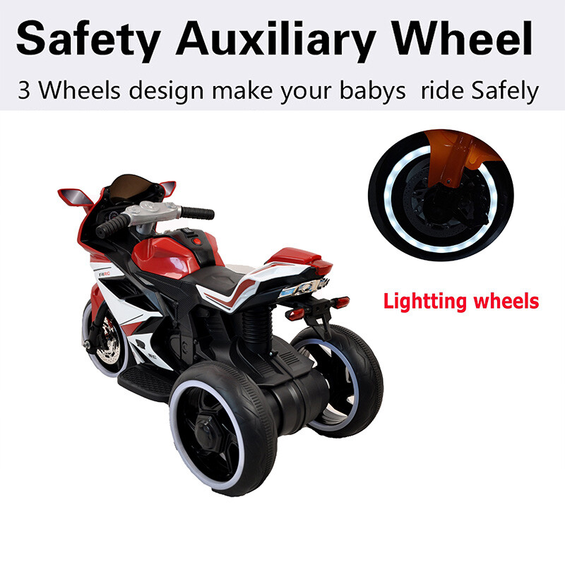 Plastic Red 6V Children Electric Motorcycle/Children Toy Motorcycle