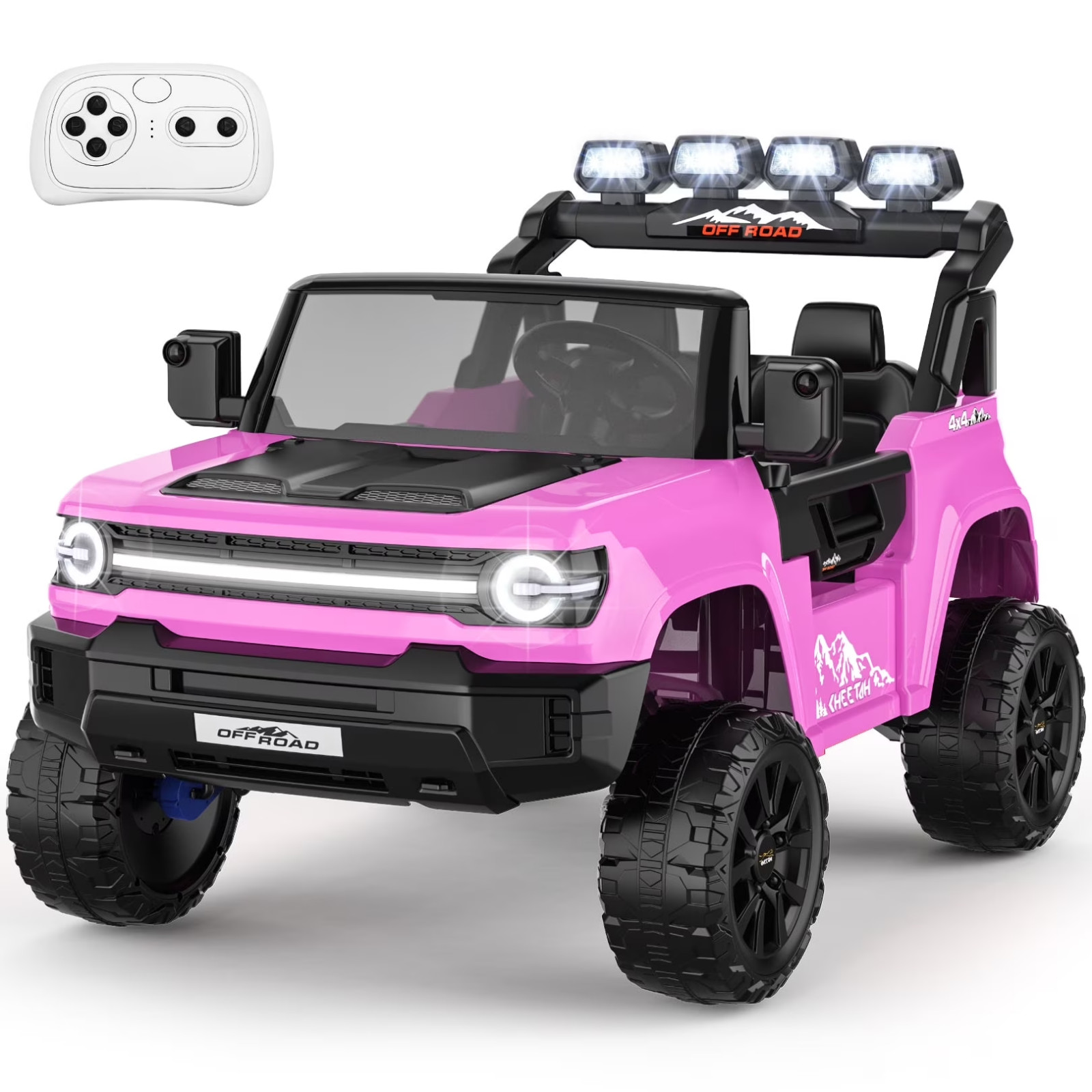 24V Kids Electric Car Ride on Toys with 22″ Extra-Wide Seat and Remote Control