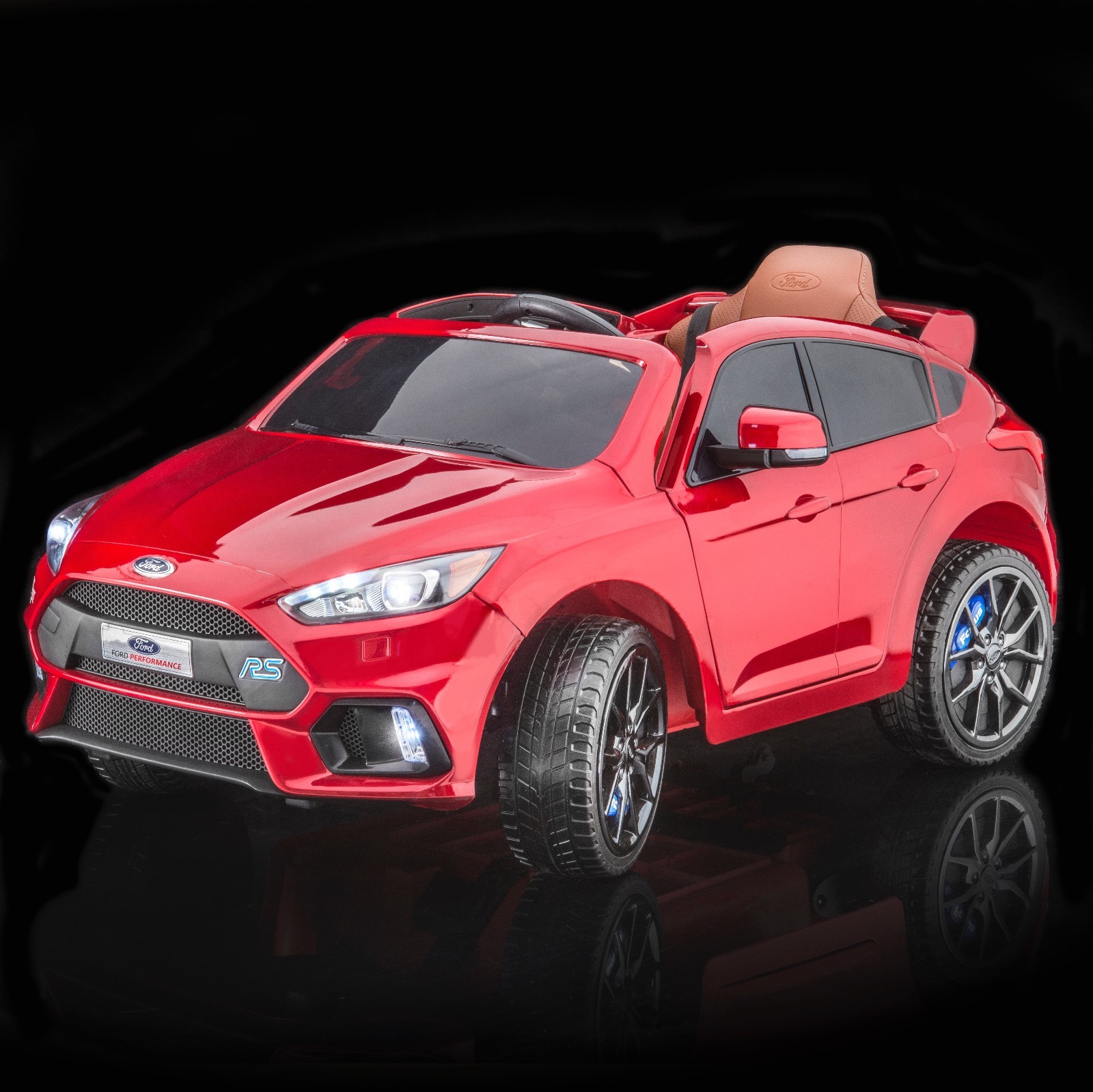 SUPERtrax® Licensed Ford Focus® RS Kids Ride on Car – Race Red