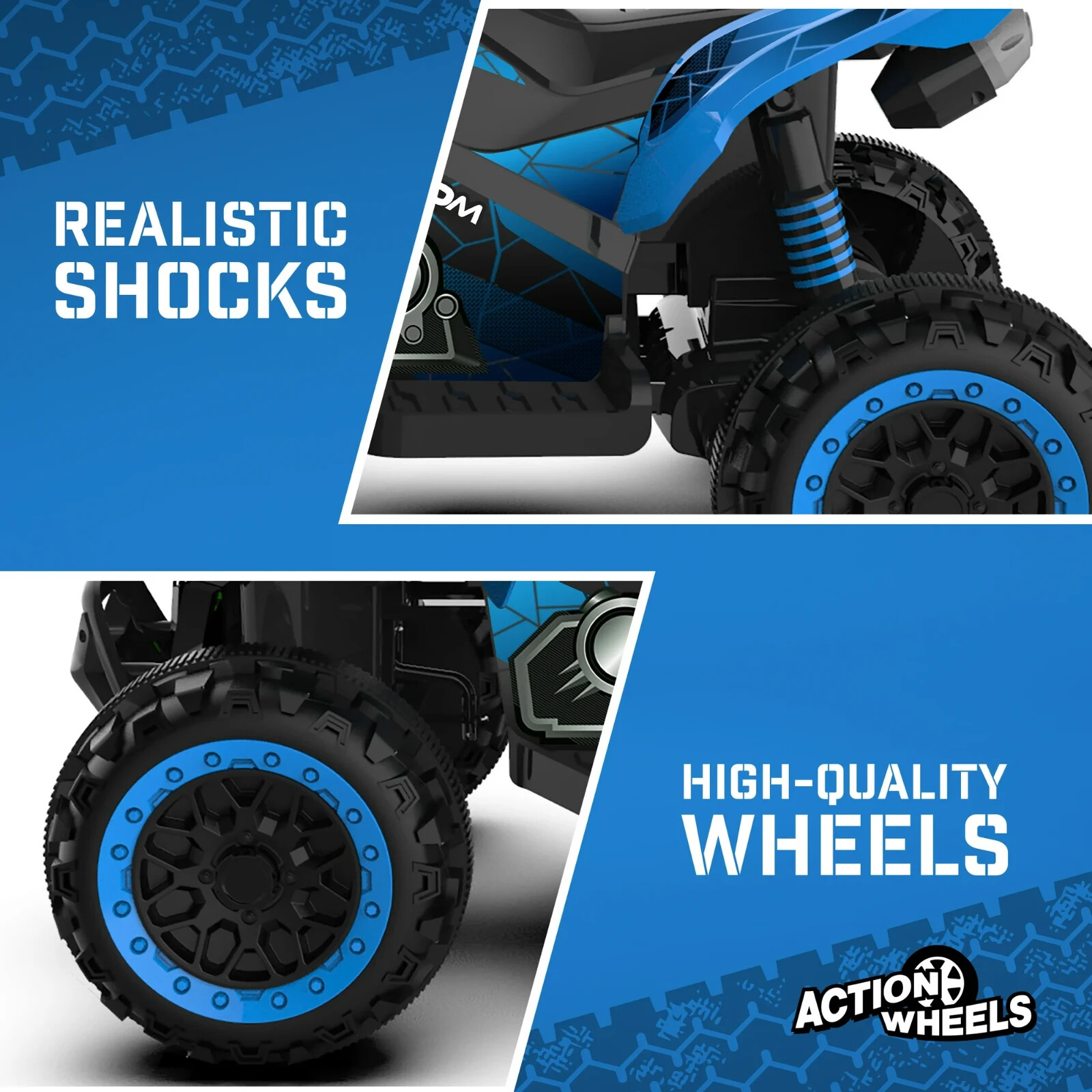 12 Volt Blue Phantom ATV – Action Wheels – Battery Powered for Boys and Girls