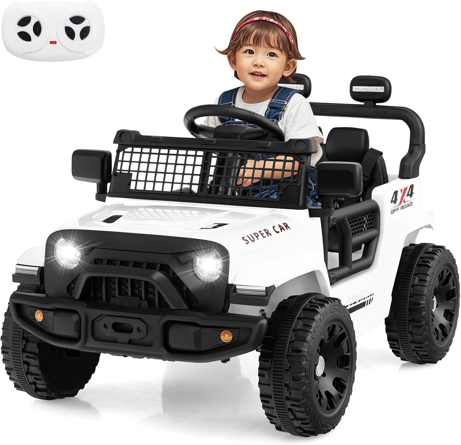 12V Ride on Truck, Battery Powered Electric Vehicle for Kids with Remote Control