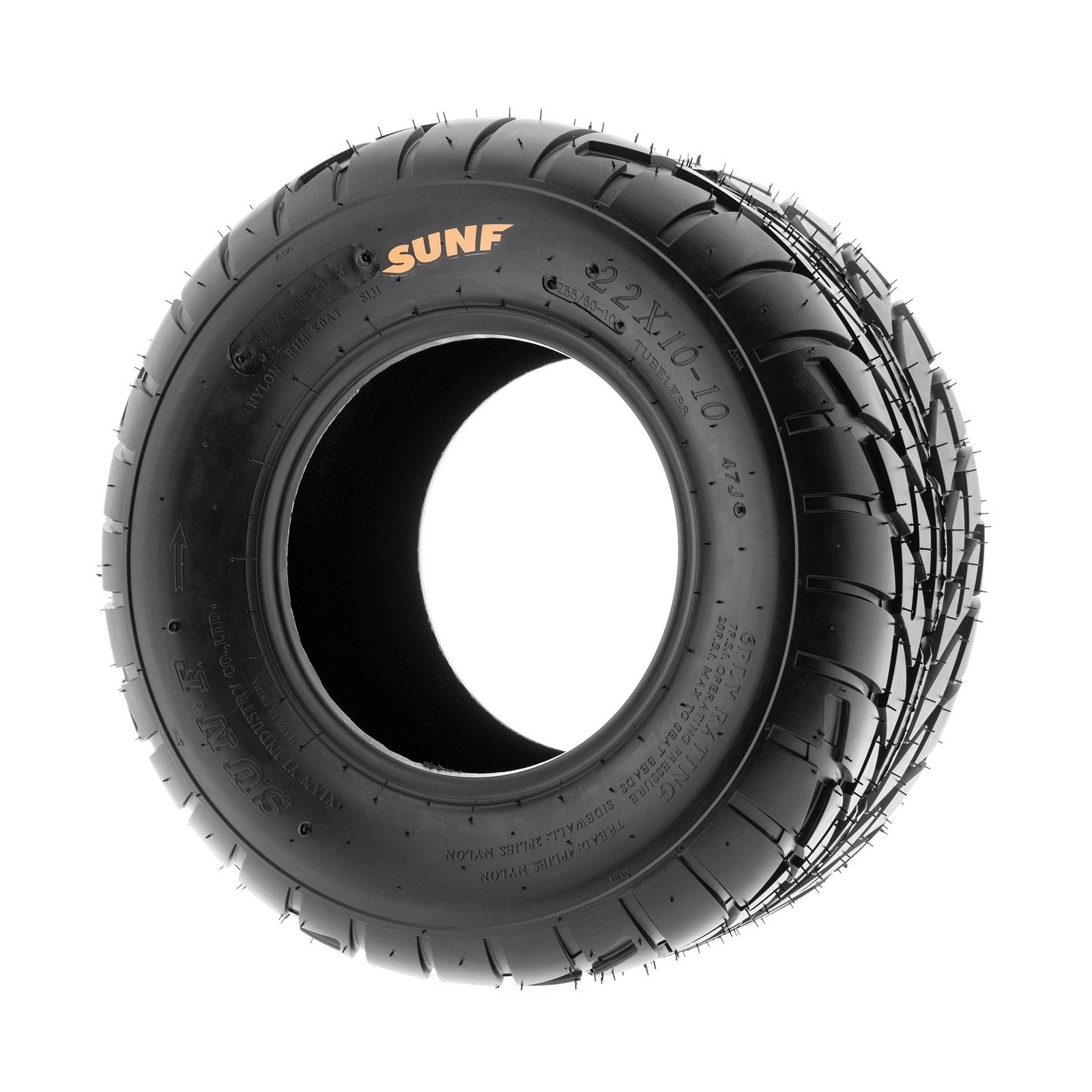 SunF A021 TT Sport ATV UTV Dirt Track & Flat Track Tire 22×10-10, 6 PR, Tubel…