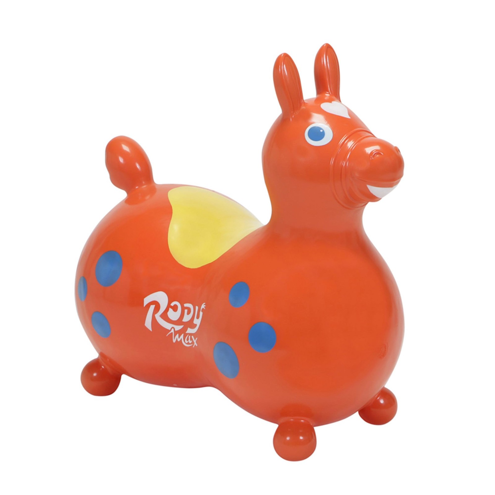Orange Ride On Toy for Kids 66×66 cm Vinyl Contoured Shape for Balance Fun