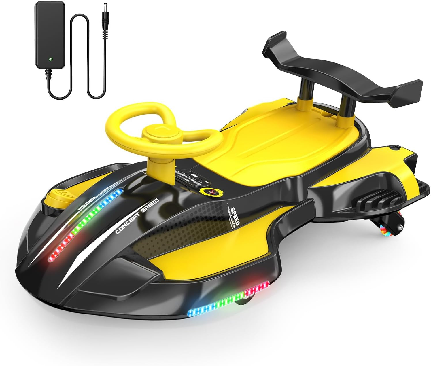 12V Electric Wiggle Car Ultra with Pedals, Rechargeable Swing & Drift Car, Anti-