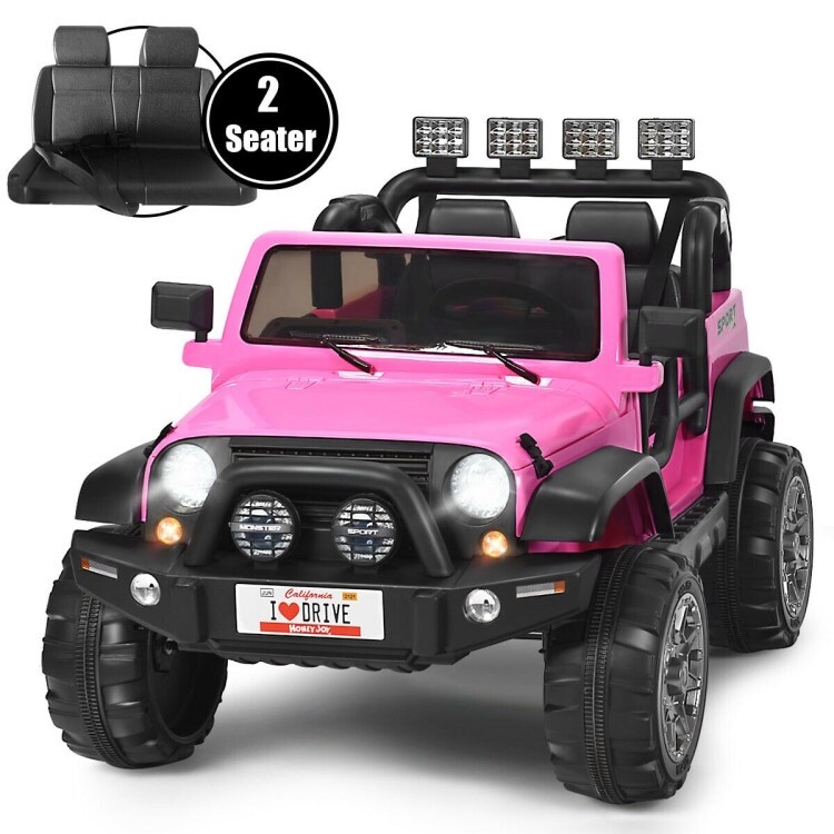 12V 2-Seater Ride on Car Truck with Remote Control and Storage Room