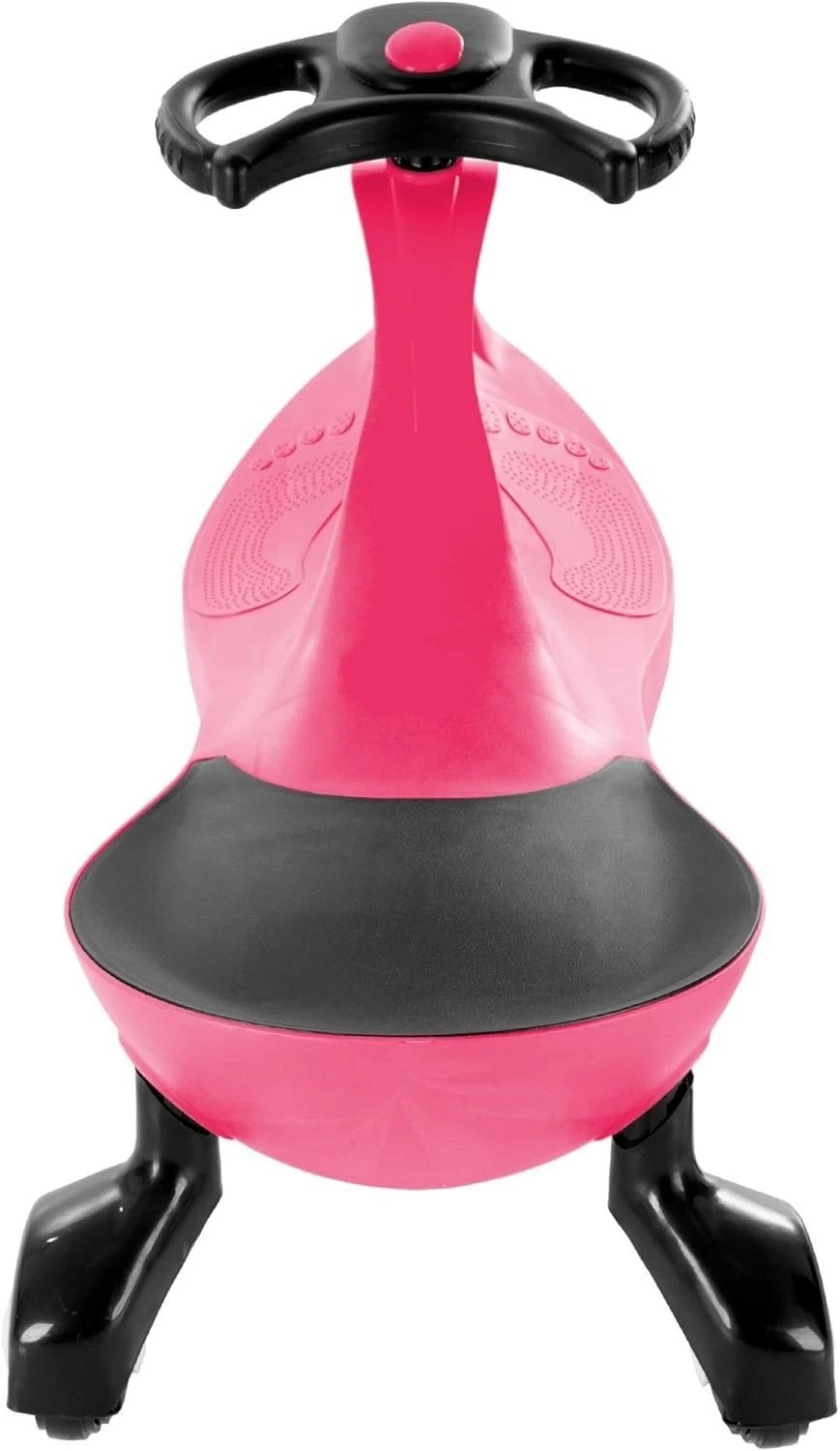 Safe Indoor/Outdoor Wiggle Car Ride On – Bright Hot Pink for Ages 3+